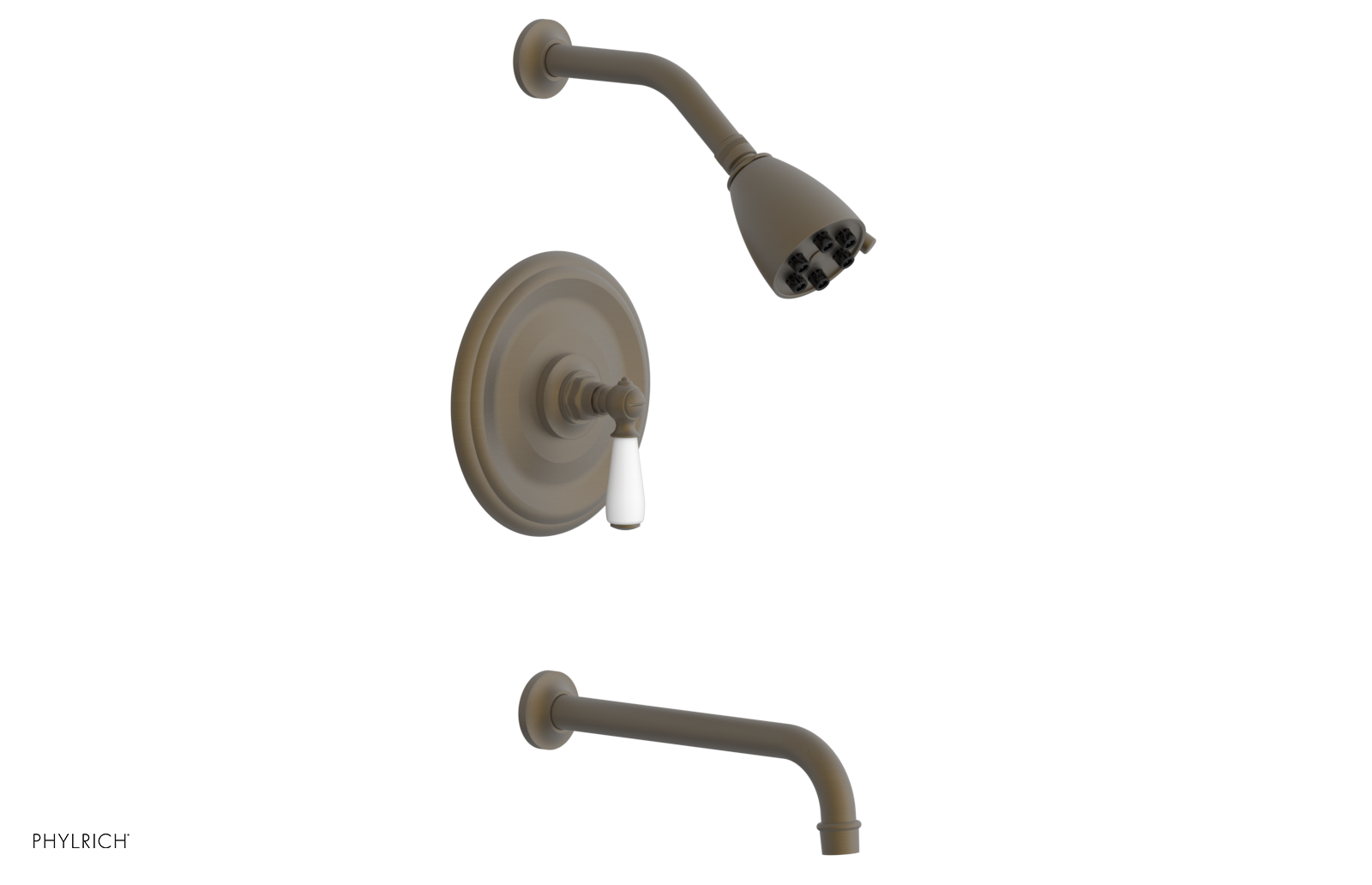 JAMESTOWN - 10" Pressure Balance Tub & Shower Set - Lever Handle with "White" Accents 165-27-10