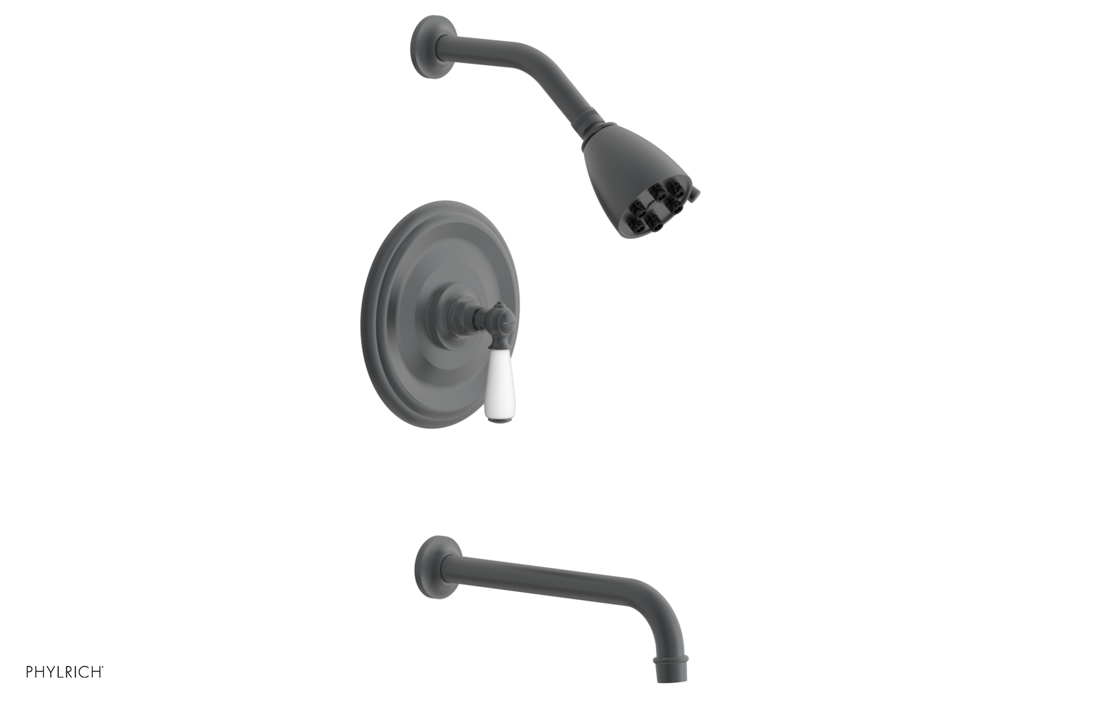 JAMESTOWN - 10" Pressure Balance Tub & Shower Set - Lever Handle with "White" Accents 165-27-10