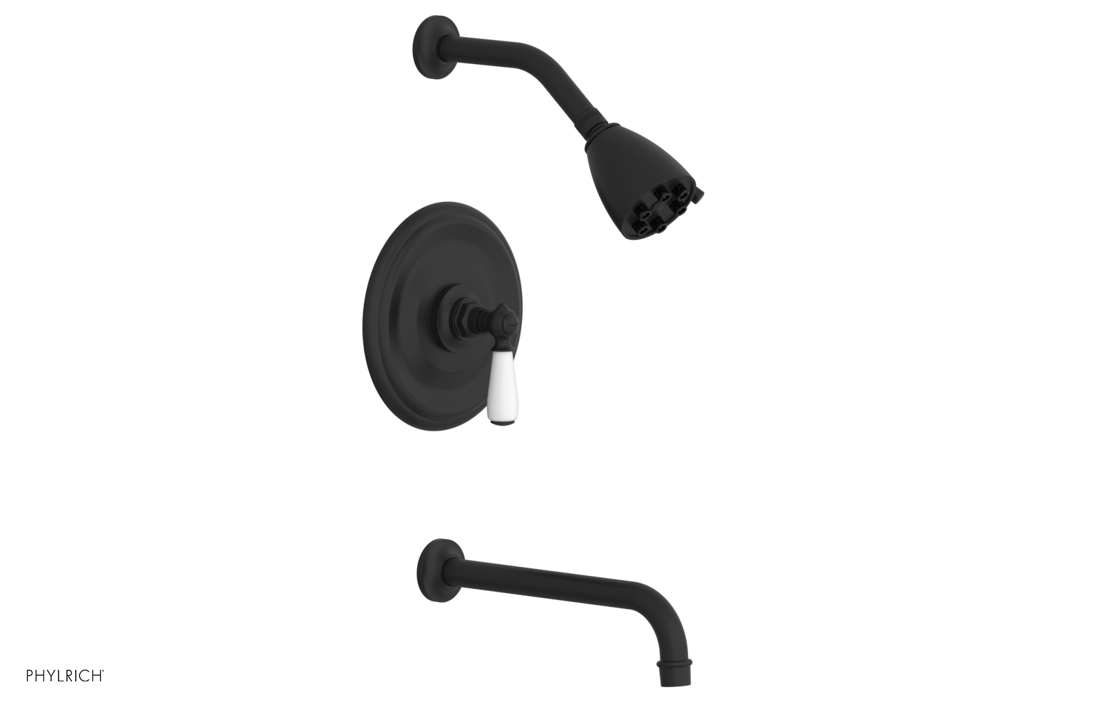 JAMESTOWN - 10" Pressure Balance Tub & Shower Set - Lever Handle with "White" Accents 165-27-10