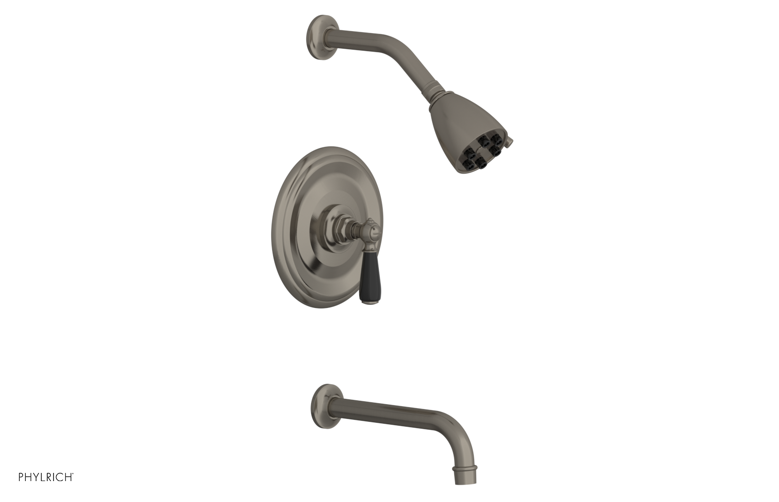JAMESTOWN - Pressure Balance Tub & Shower Set - Lever Handle with "Black" Accents 165-27