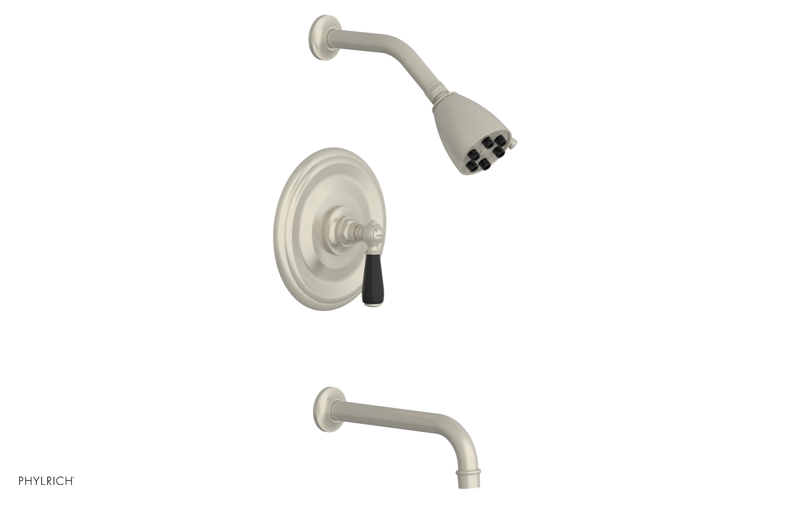JAMESTOWN - Pressure Balance Tub & Shower Set - Lever Handle with "Black" Accents 165-27