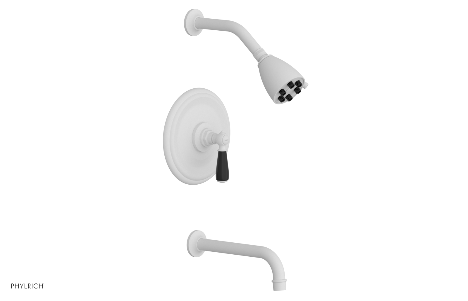 JAMESTOWN - Pressure Balance Tub & Shower Set - Lever Handle with "Black" Accents 165-27