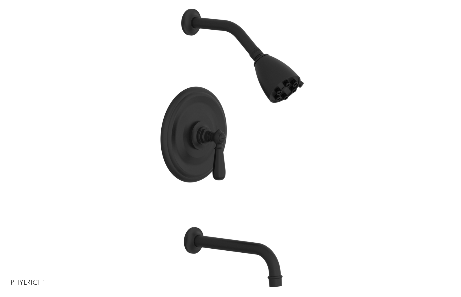 JAMESTOWN - Pressure Balance Tub & Shower Set - Lever Handle with "Black" Accents 165-27