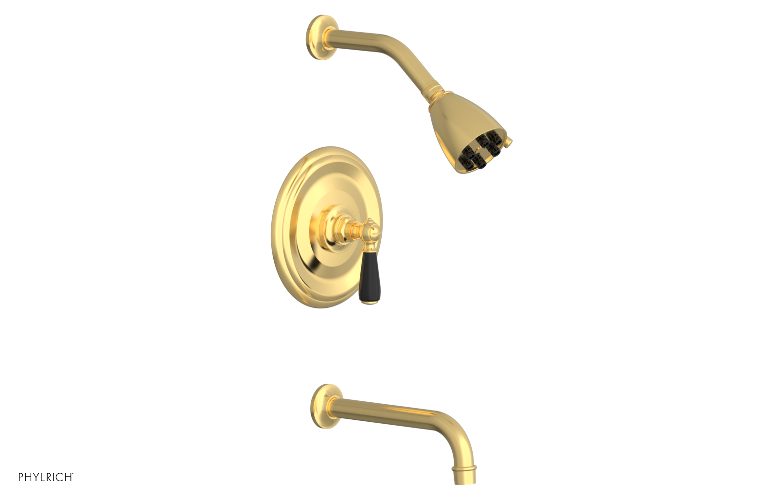 JAMESTOWN - Pressure Balance Tub & Shower Set - Lever Handle with "Black" Accents 165-27