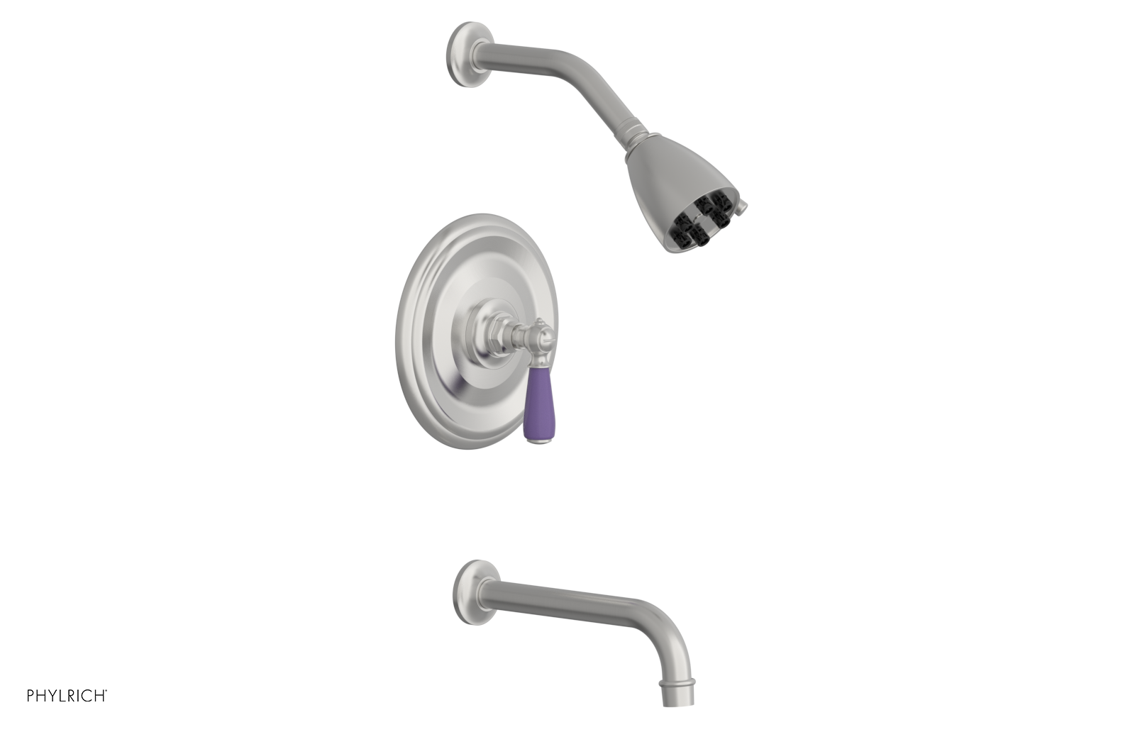JAMESTOWN - Pressure Balance Tub & Shower Set - Lever Handle with "Purple" Accents 165-27