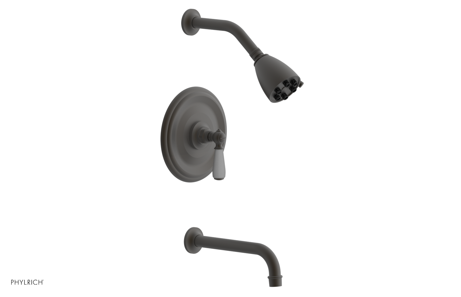JAMESTOWN - Pressure Balance Tub & Shower Set - Lever Handle with "Grey" Accents 165-27