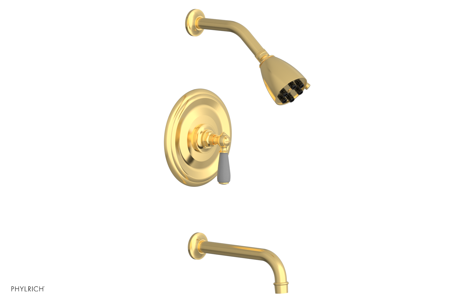 JAMESTOWN - Pressure Balance Tub & Shower Set - Lever Handle with "Grey" Accents 165-27