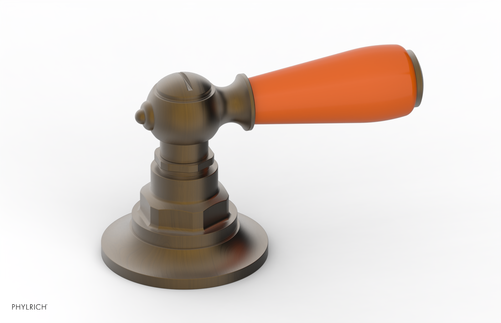 JAMESTOWN - Volume Control/Diverter Trim - Lever Handle with "Orange" Accents 165-36