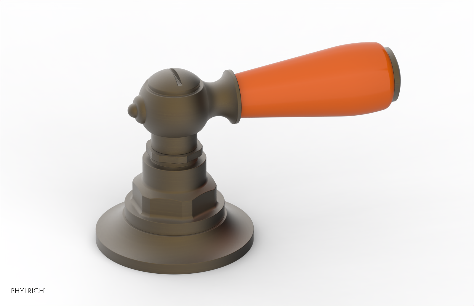 JAMESTOWN - Volume Control/Diverter Trim - Lever Handle with "Orange" Accents 165-36