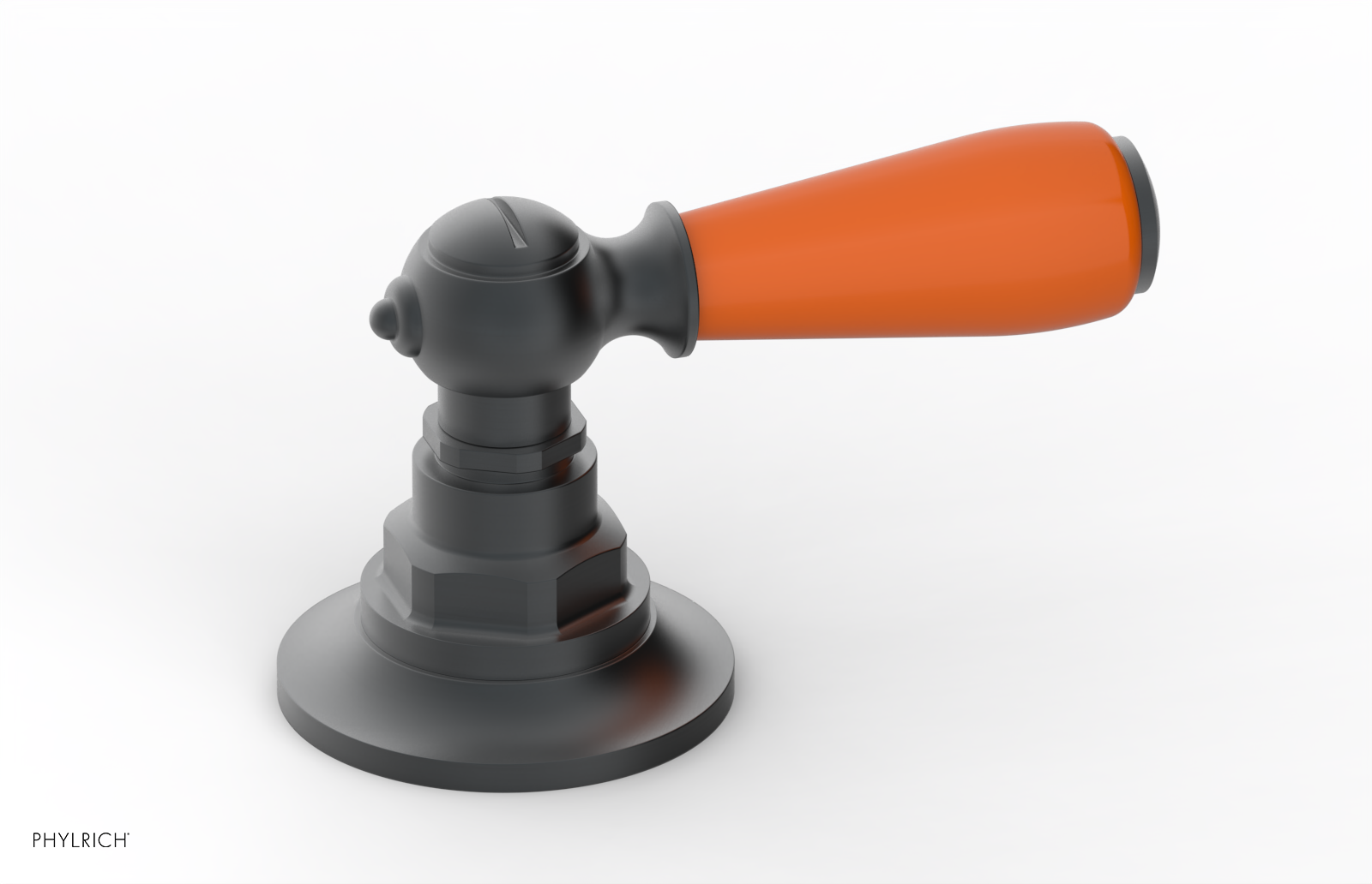 JAMESTOWN - Volume Control/Diverter Trim - Lever Handle with "Orange" Accents 165-36