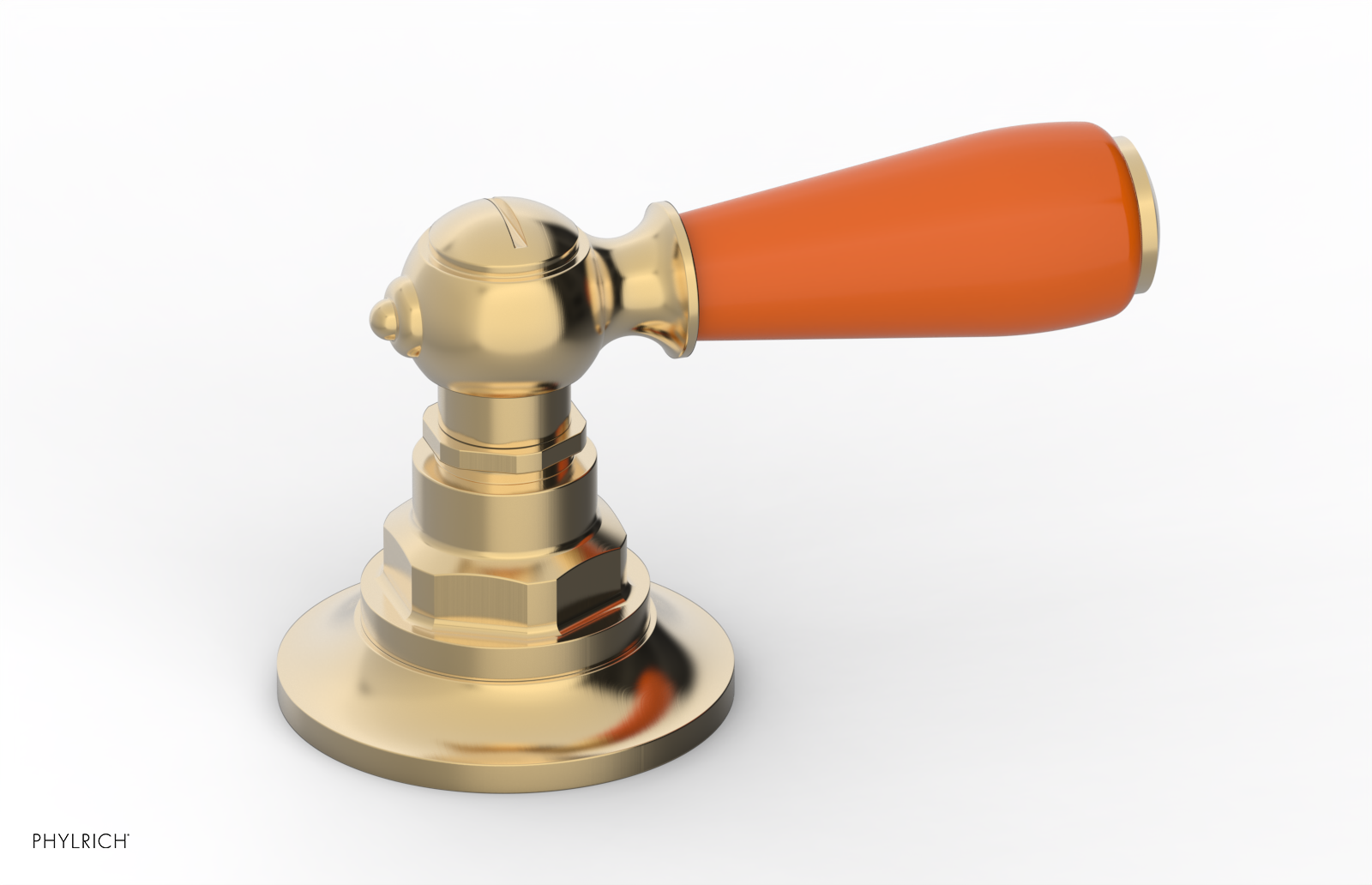 JAMESTOWN - Volume Control/Diverter Trim - Lever Handle with "Orange" Accents 165-36