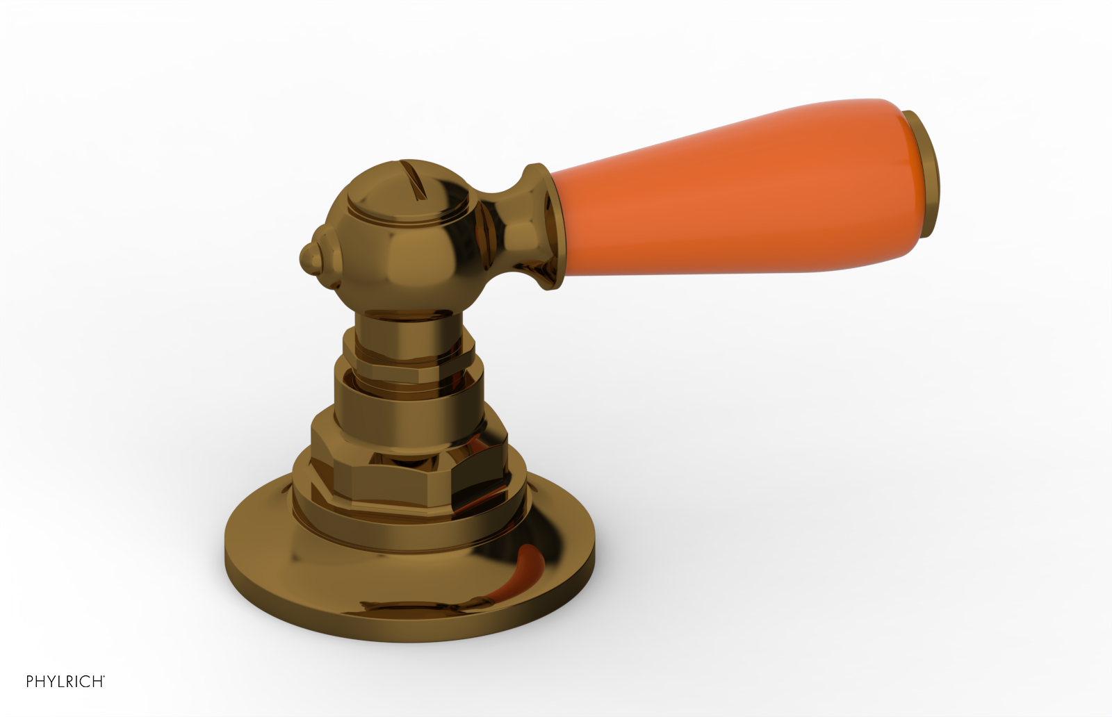 JAMESTOWN - Volume Control/Diverter Trim - Lever Handle with "Orange" Accents 165-36