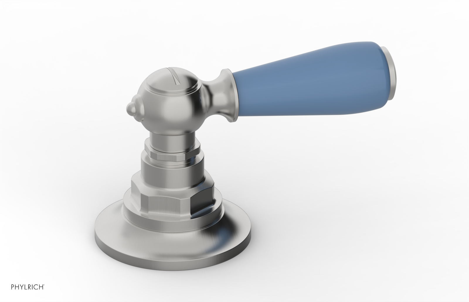 JAMESTOWN - Volume Control/Diverter Trim - Lever Handle with "Light Blue" Accents 165-36