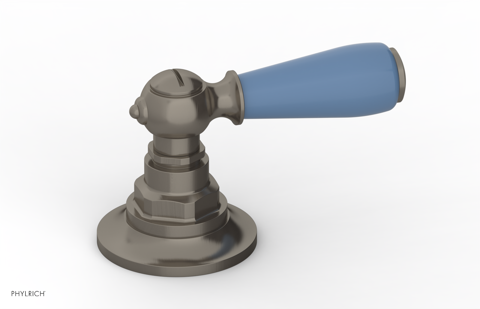 JAMESTOWN - Volume Control/Diverter Trim - Lever Handle with "Light Blue" Accents 165-36