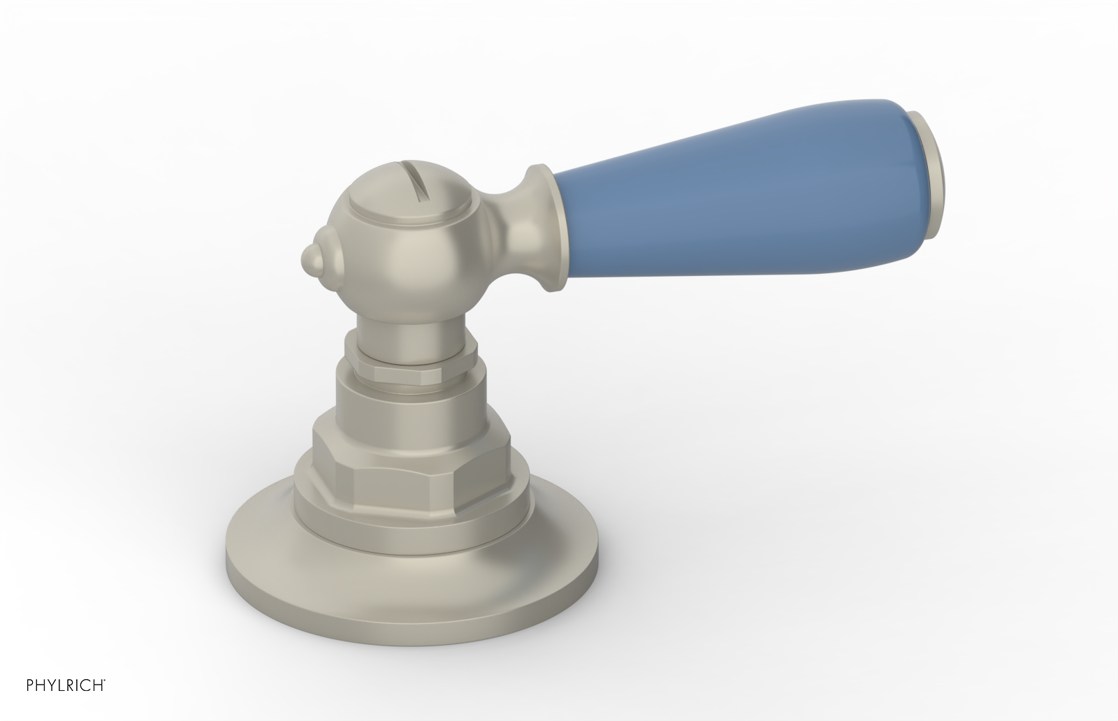 JAMESTOWN - Volume Control/Diverter Trim - Lever Handle with "Light Blue" Accents 165-36