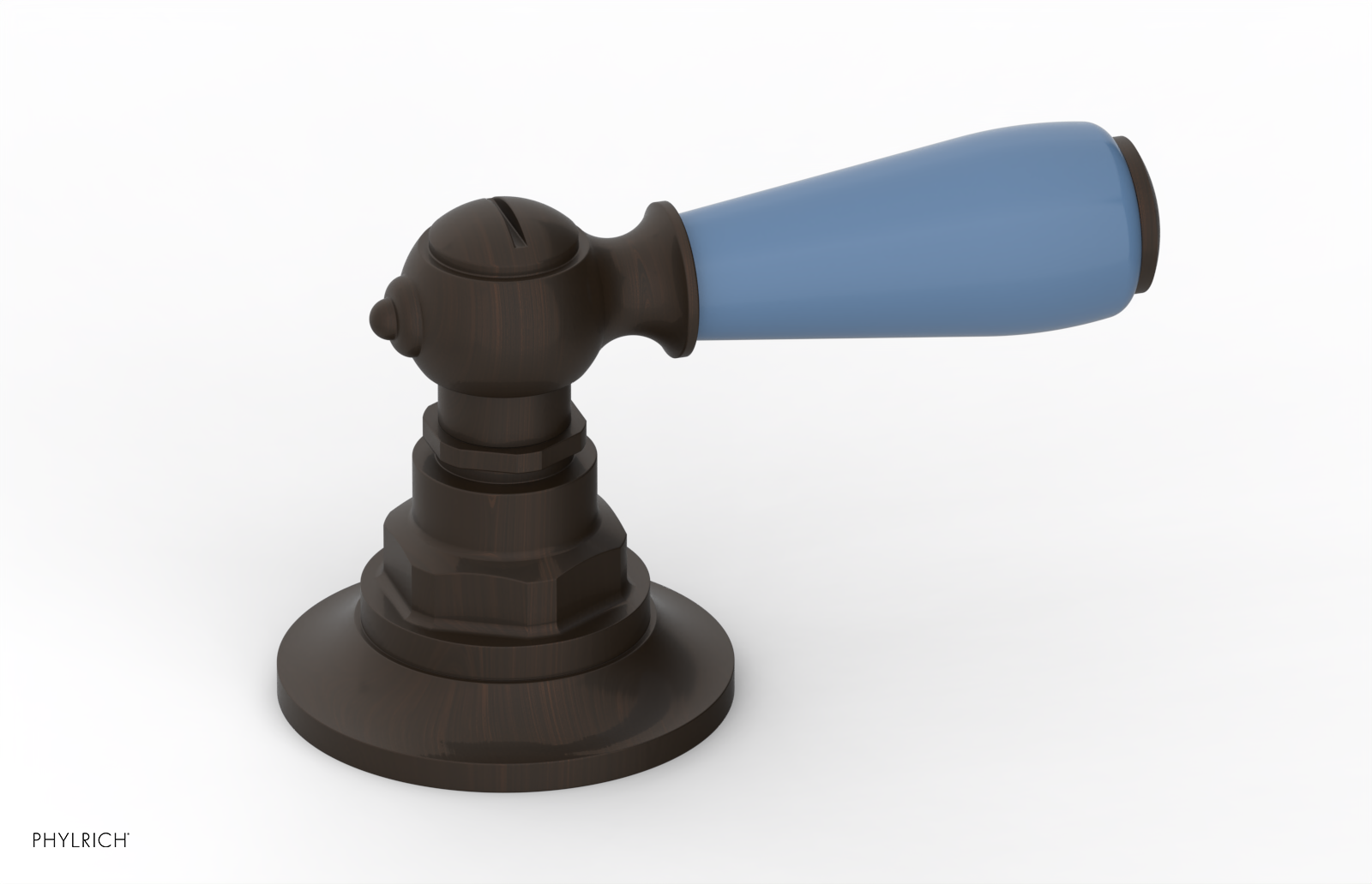 JAMESTOWN - Volume Control/Diverter Trim - Lever Handle with "Light Blue" Accents 165-36