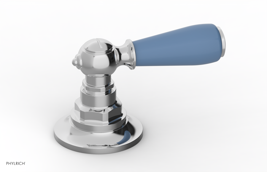 JAMESTOWN - Volume Control/Diverter Trim - Lever Handle with "Light Blue" Accents 165-36