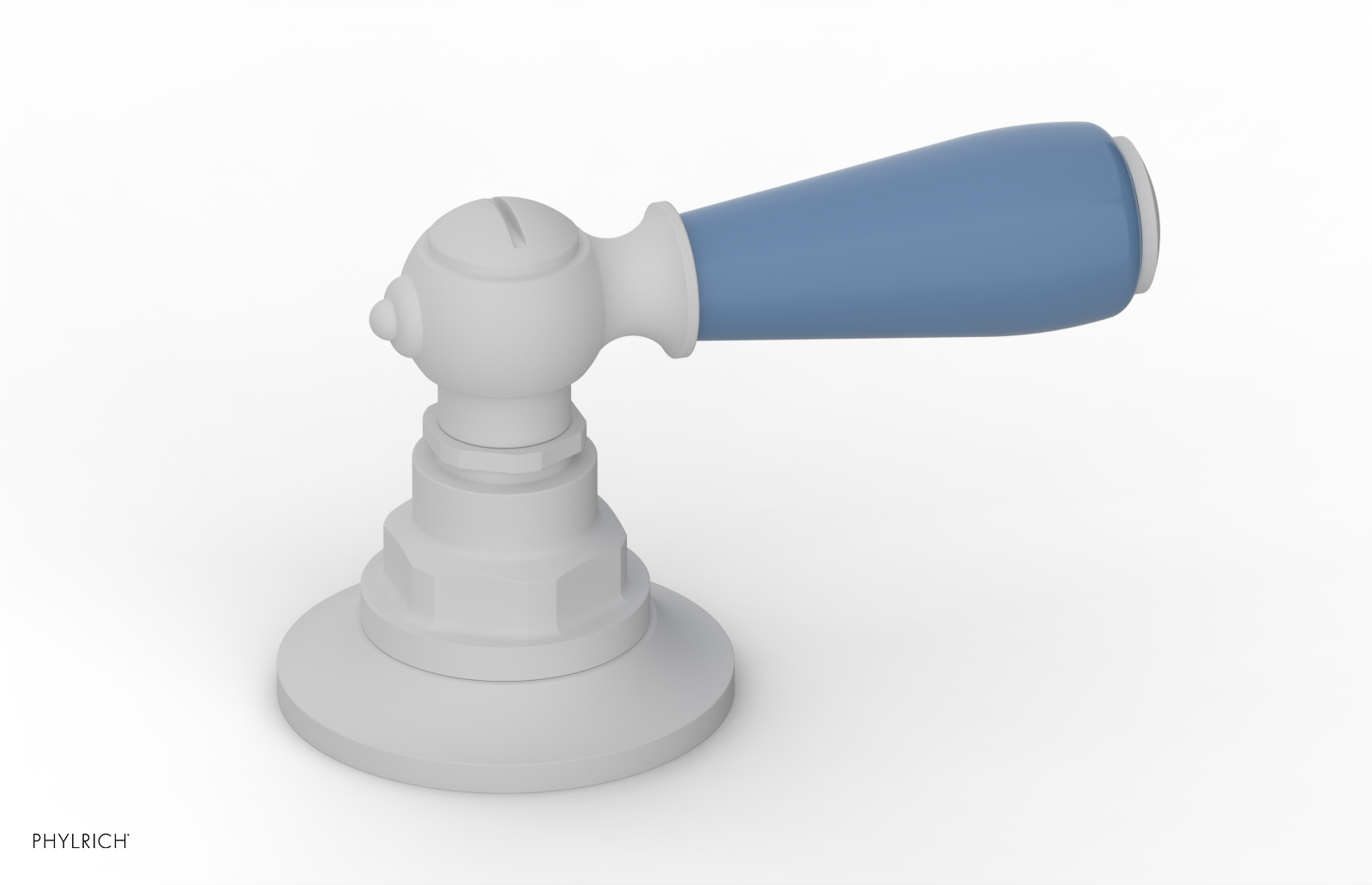 JAMESTOWN - Volume Control/Diverter Trim - Lever Handle with "Light Blue" Accents 165-36