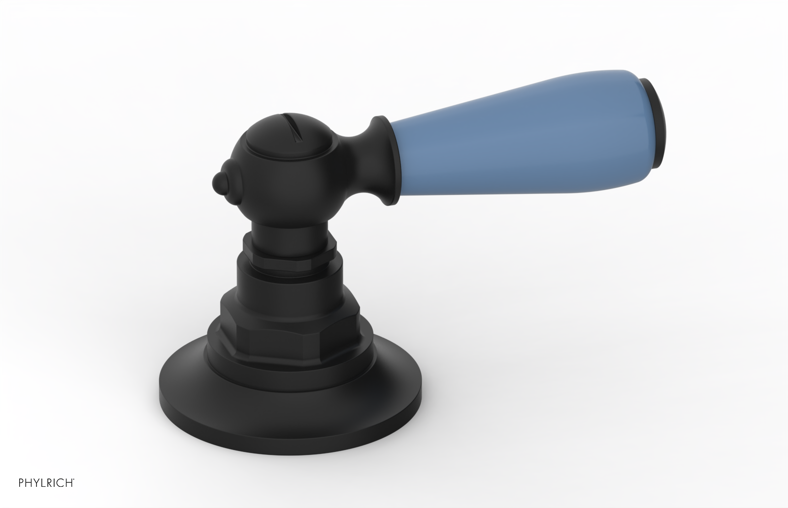 JAMESTOWN - Volume Control/Diverter Trim - Lever Handle with "Light Blue" Accents 165-36