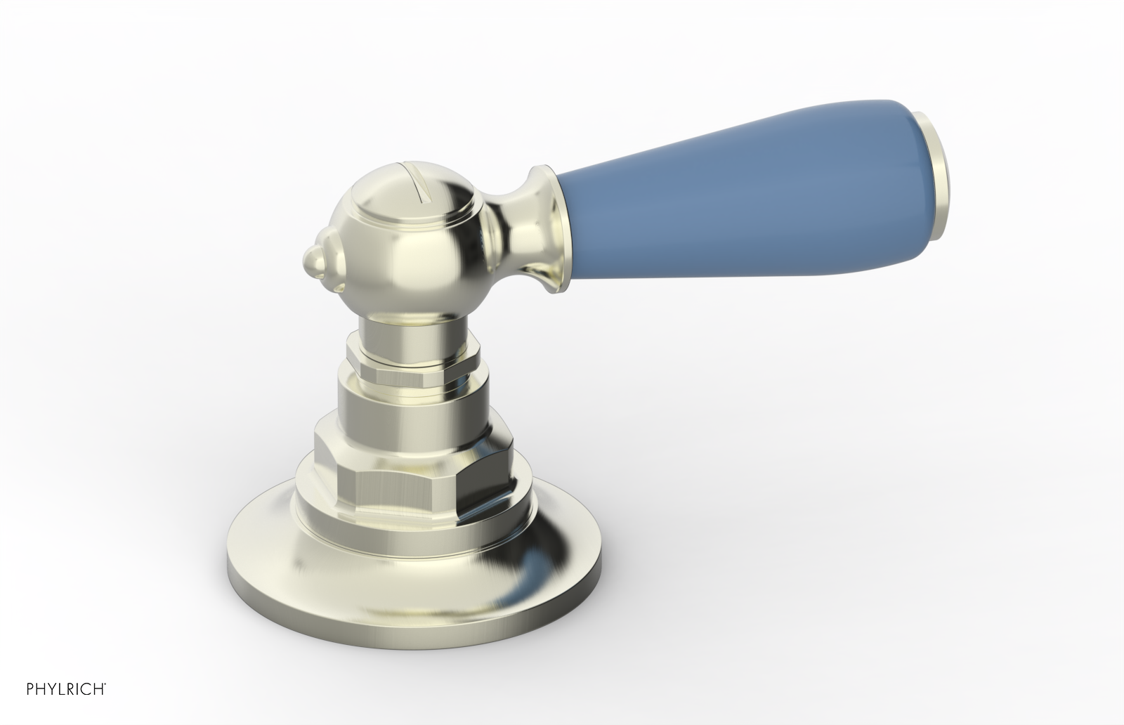 JAMESTOWN - Volume Control/Diverter Trim - Lever Handle with "Light Blue" Accents 165-36