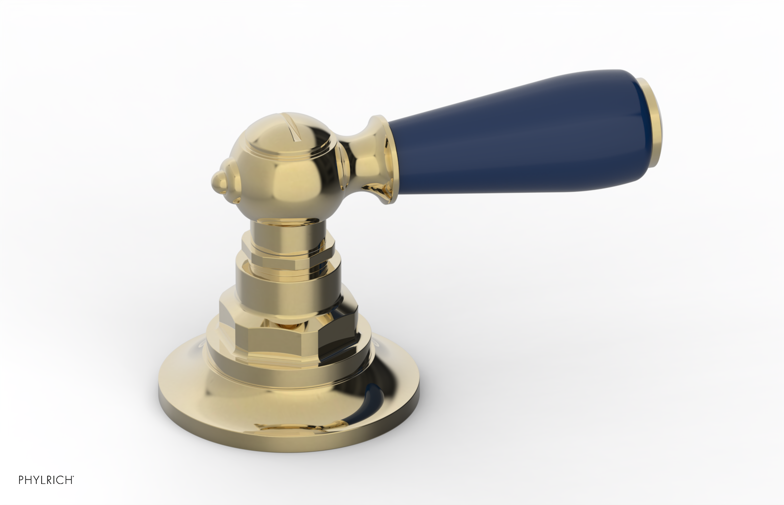 JAMESTOWN - Volume Control/Diverter Trim - Lever Handle with "Navy Blue" Accents 165-36