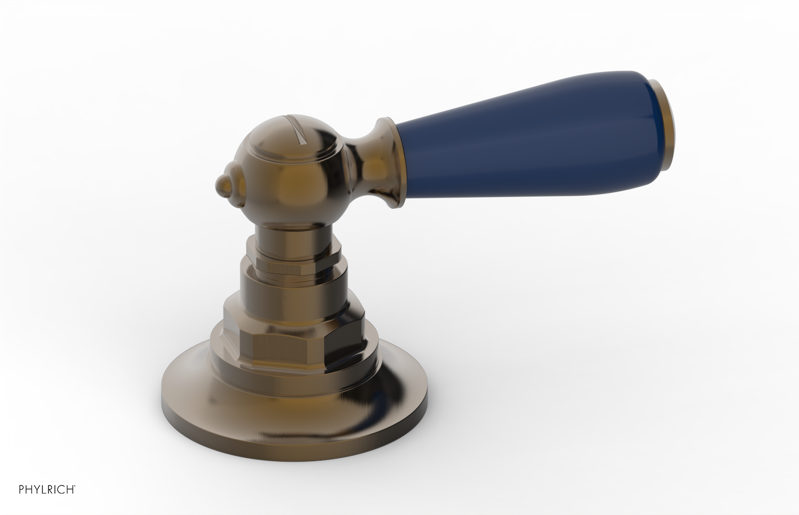 JAMESTOWN - Volume Control/Diverter Trim - Lever Handle with "Navy Blue" Accents 165-36