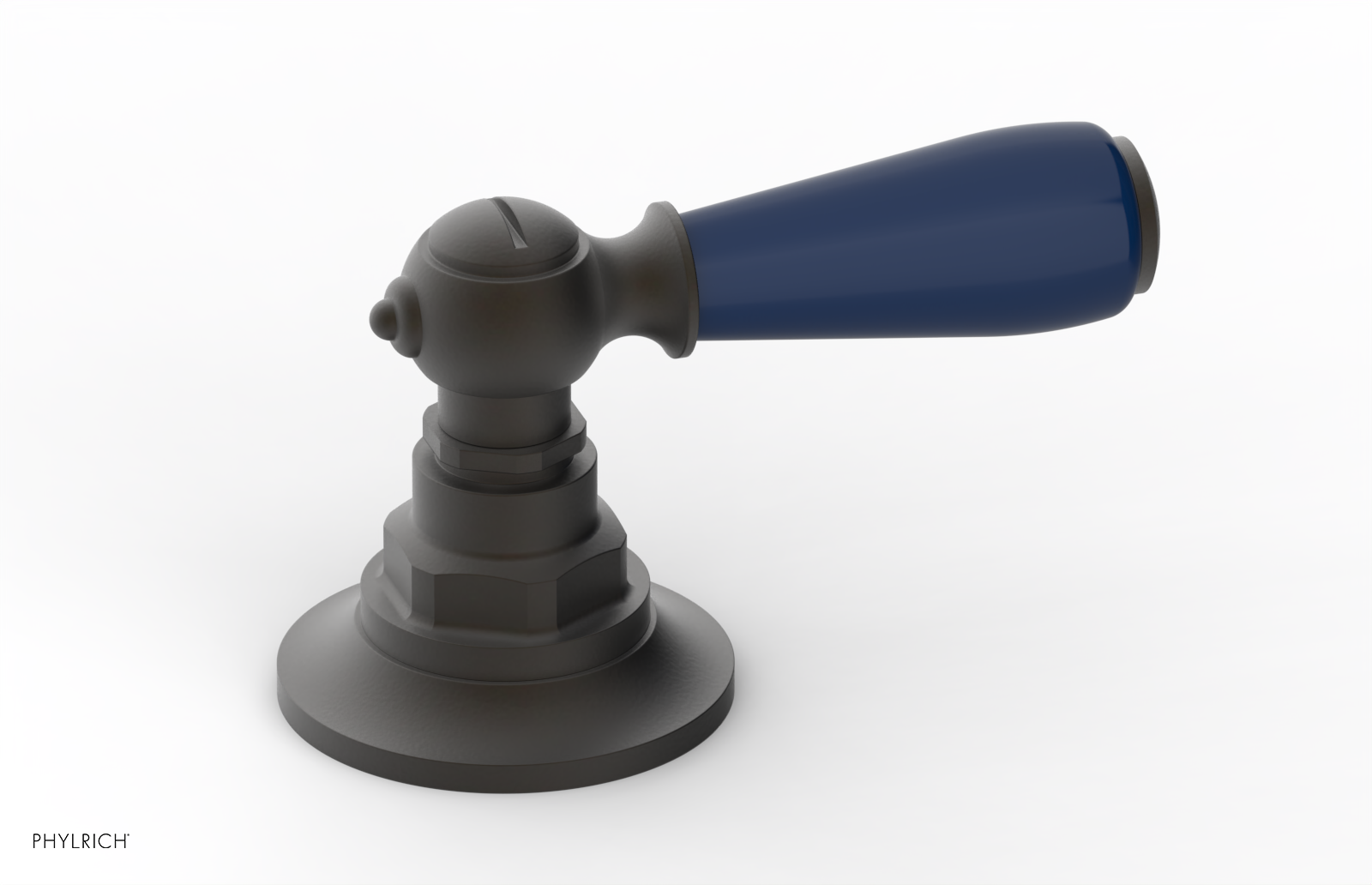 JAMESTOWN - Volume Control/Diverter Trim - Lever Handle with "Navy Blue" Accents 165-36