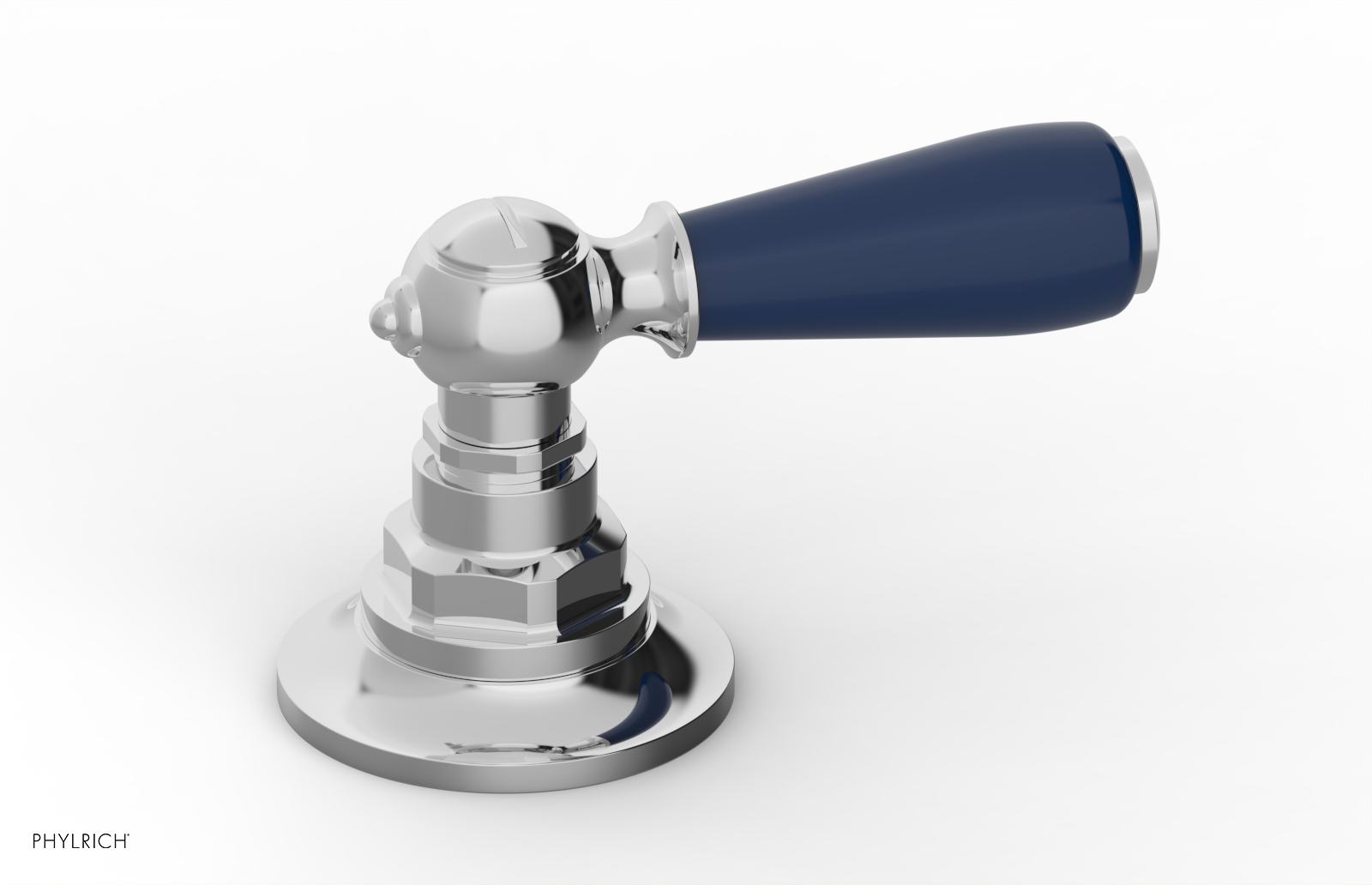 JAMESTOWN - Volume Control/Diverter Trim - Lever Handle with "Navy Blue" Accents 165-36