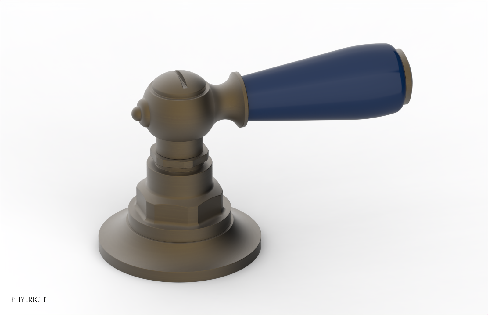 JAMESTOWN - Volume Control/Diverter Trim - Lever Handle with "Navy Blue" Accents 165-36