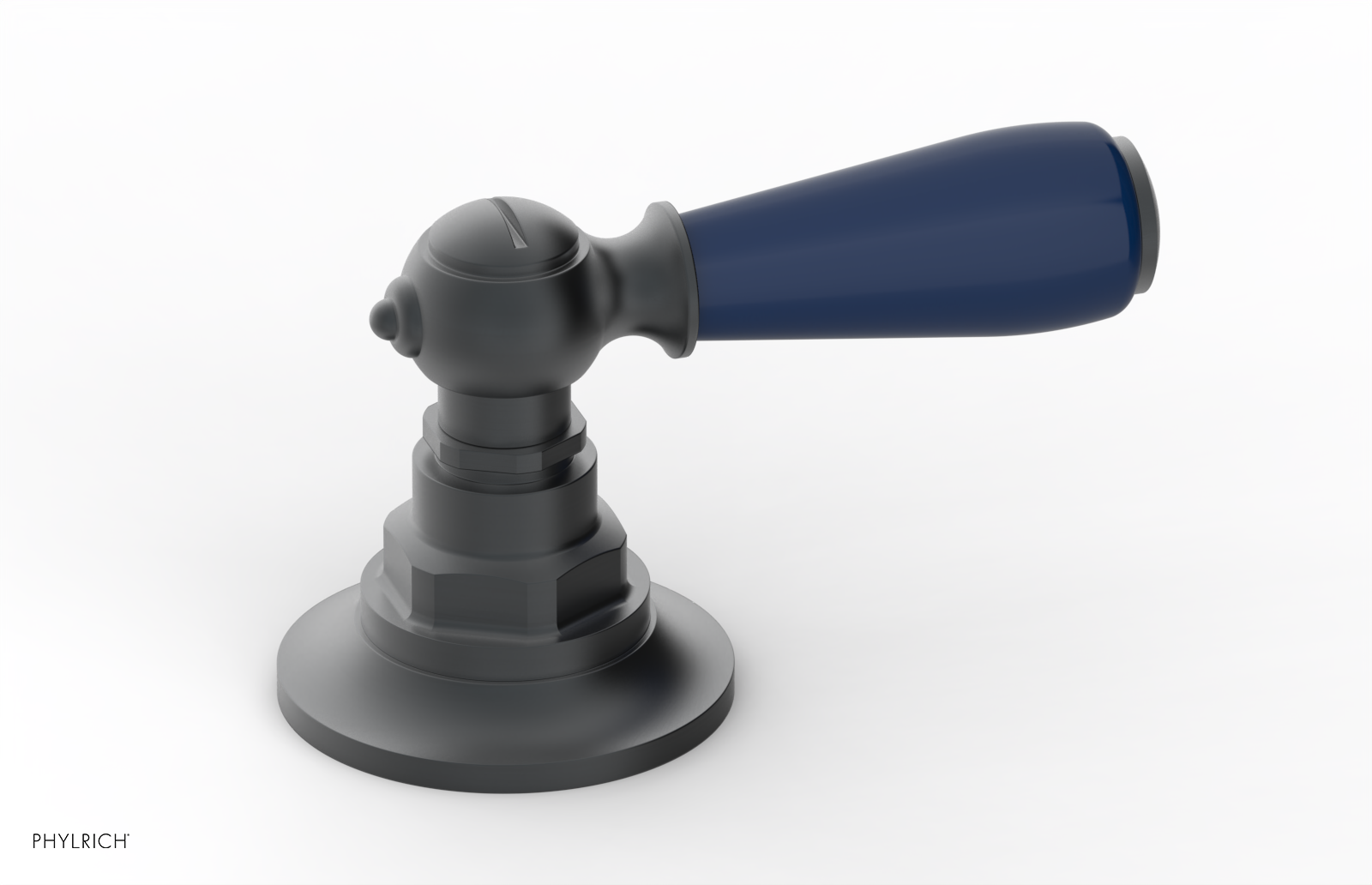 JAMESTOWN - Volume Control/Diverter Trim - Lever Handle with "Navy Blue" Accents 165-36