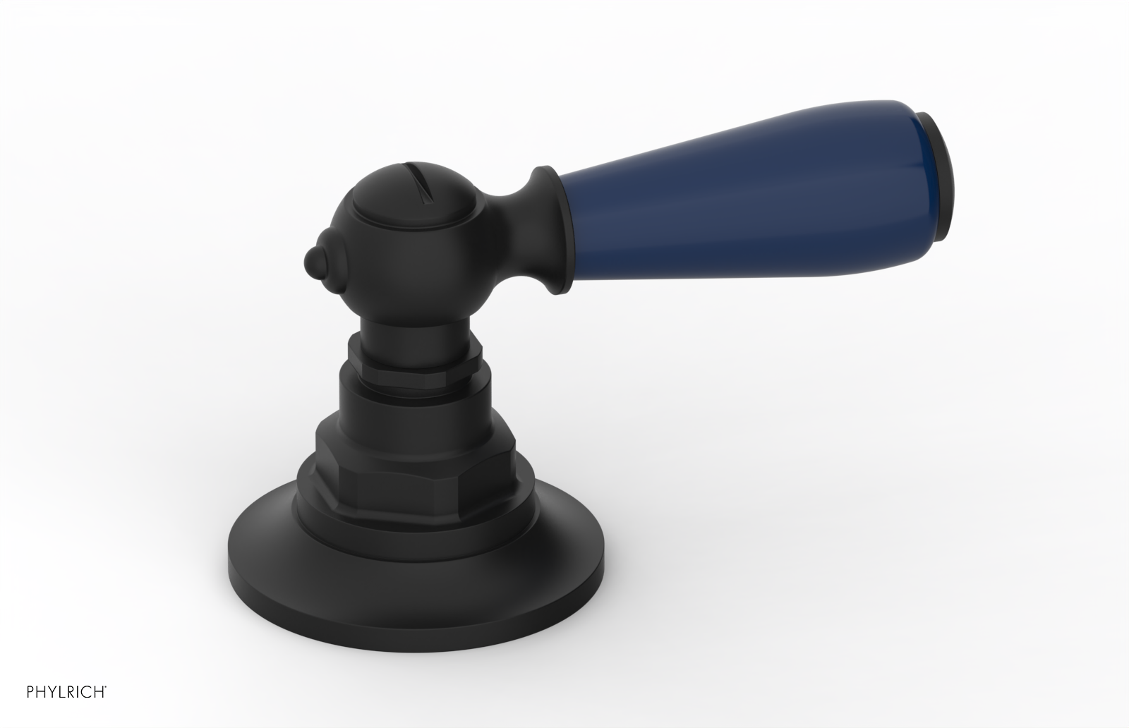 JAMESTOWN - Volume Control/Diverter Trim - Lever Handle with "Navy Blue" Accents 165-36