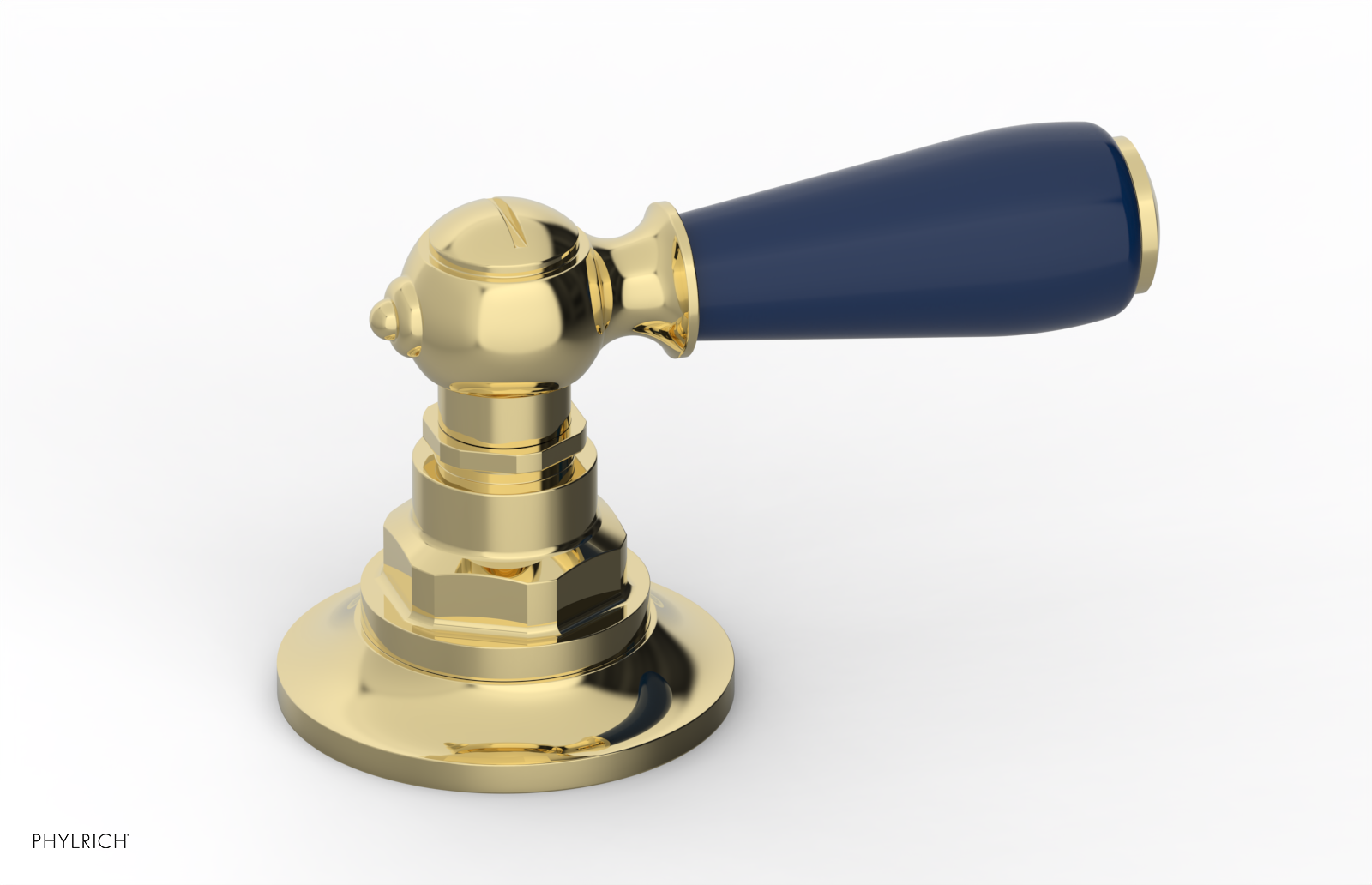 JAMESTOWN - Volume Control/Diverter Trim - Lever Handle with "Navy Blue" Accents 165-36