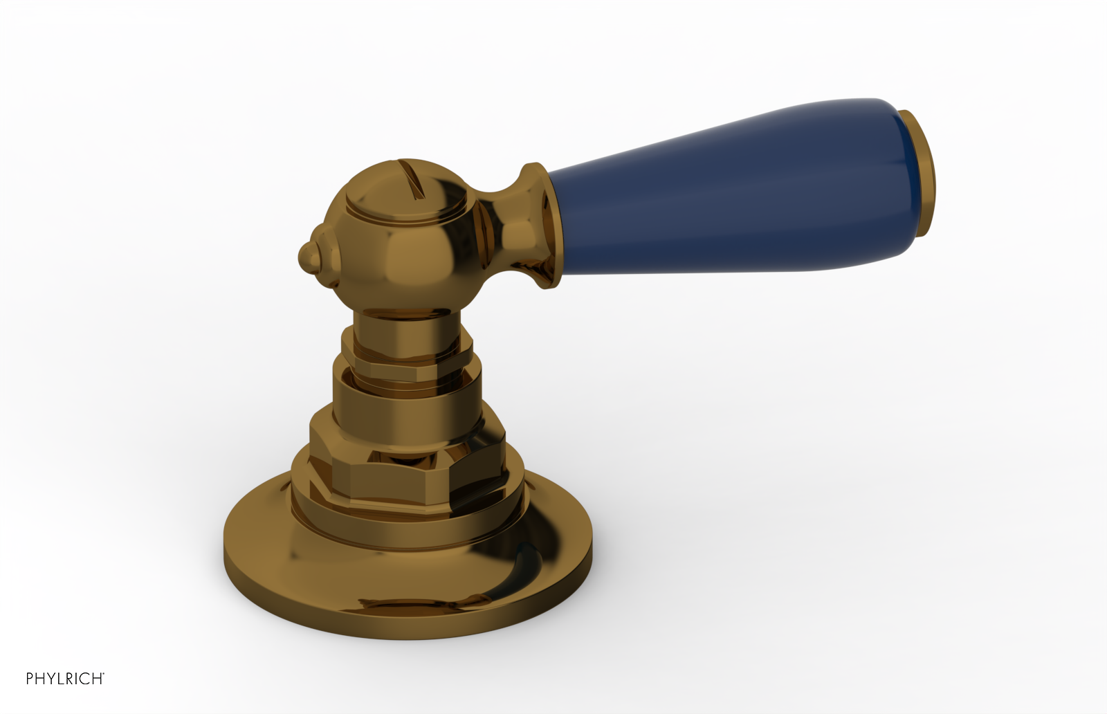 JAMESTOWN - Volume Control/Diverter Trim - Lever Handle with "Navy Blue" Accents 165-36