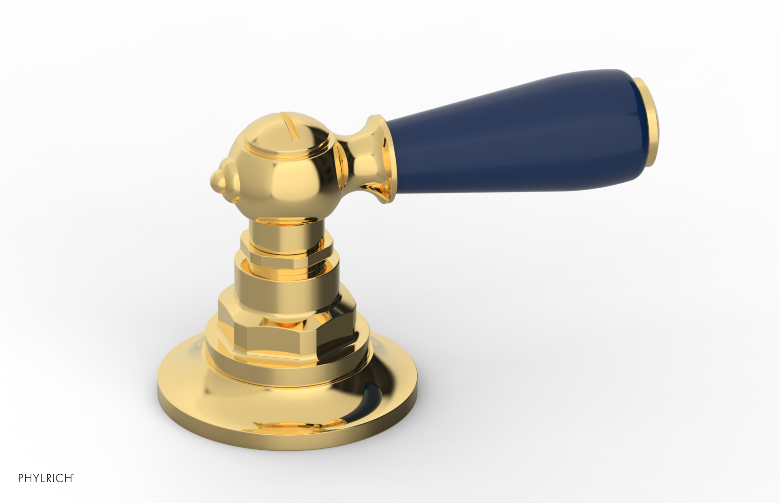 JAMESTOWN - Volume Control/Diverter Trim - Lever Handle with "Navy Blue" Accents 165-36