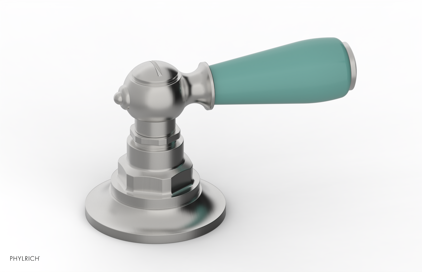 JAMESTOWN - Volume Control/Diverter Trim - Lever Handle with "Turqoise" Accents 165-36