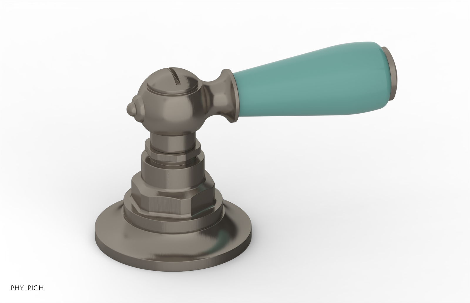 JAMESTOWN - Volume Control/Diverter Trim - Lever Handle with "Turqoise" Accents 165-36