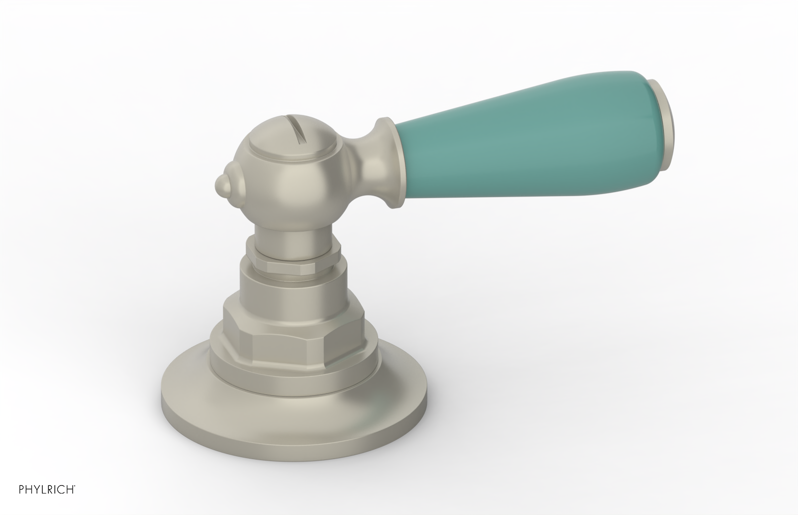 JAMESTOWN - Volume Control/Diverter Trim - Lever Handle with "Turqoise" Accents 165-36