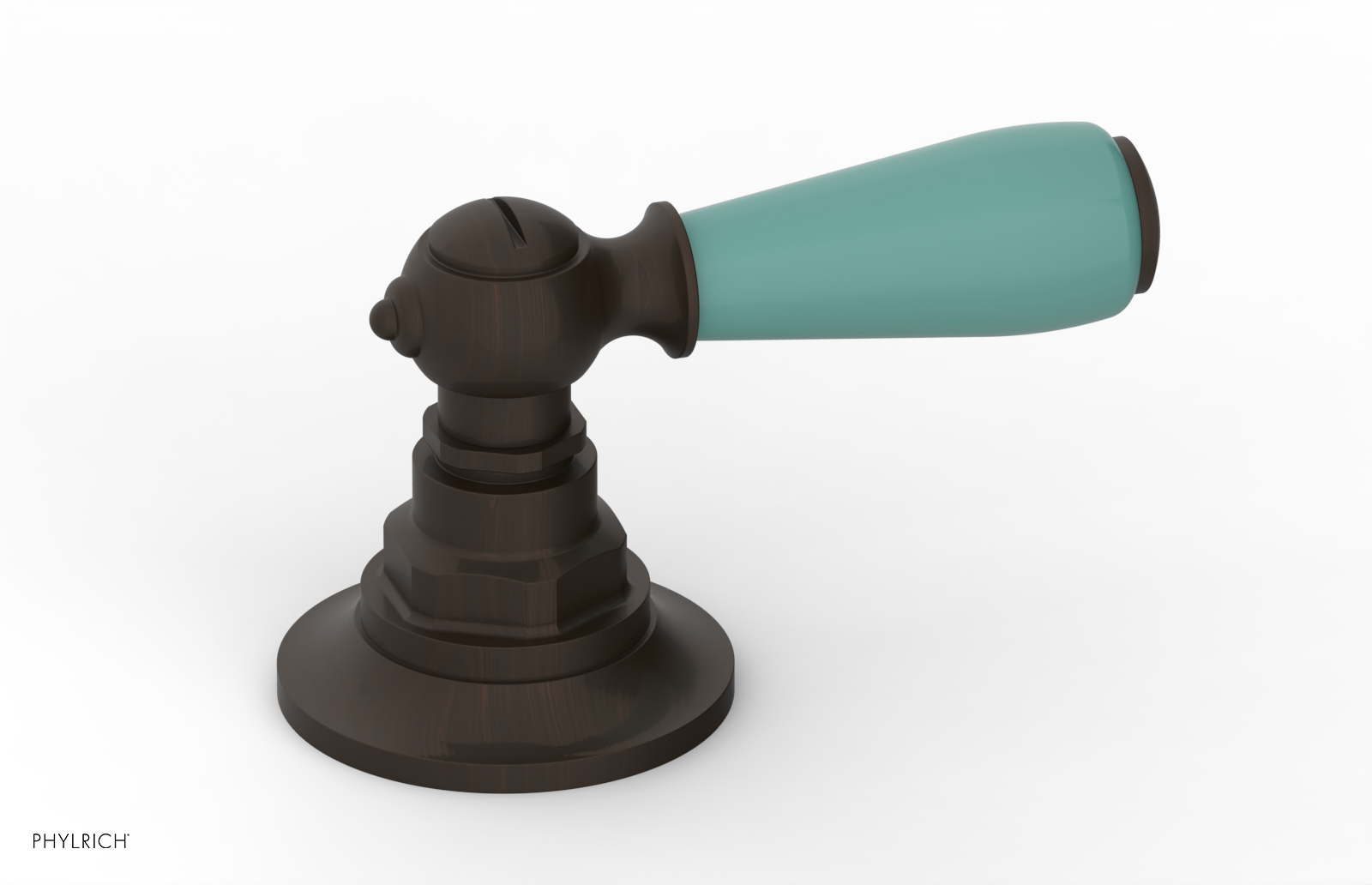 JAMESTOWN - Volume Control/Diverter Trim - Lever Handle with "Turqoise" Accents 165-36