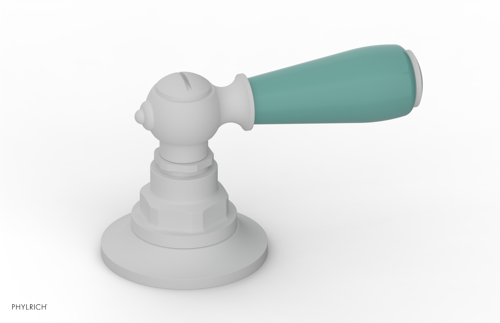 JAMESTOWN - Volume Control/Diverter Trim - Lever Handle with "Turqoise" Accents 165-36