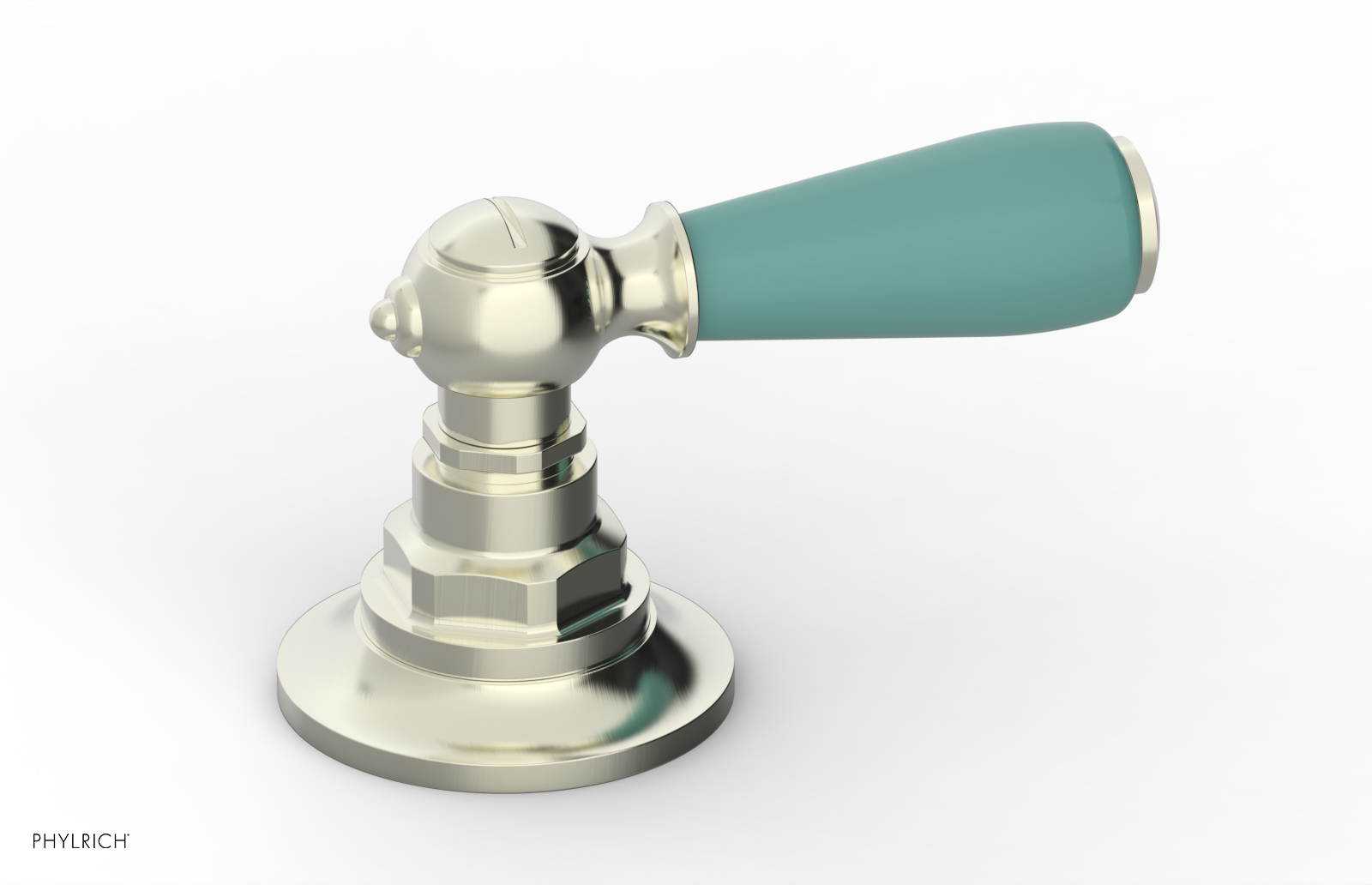 JAMESTOWN - Volume Control/Diverter Trim - Lever Handle with "Turqoise" Accents 165-36