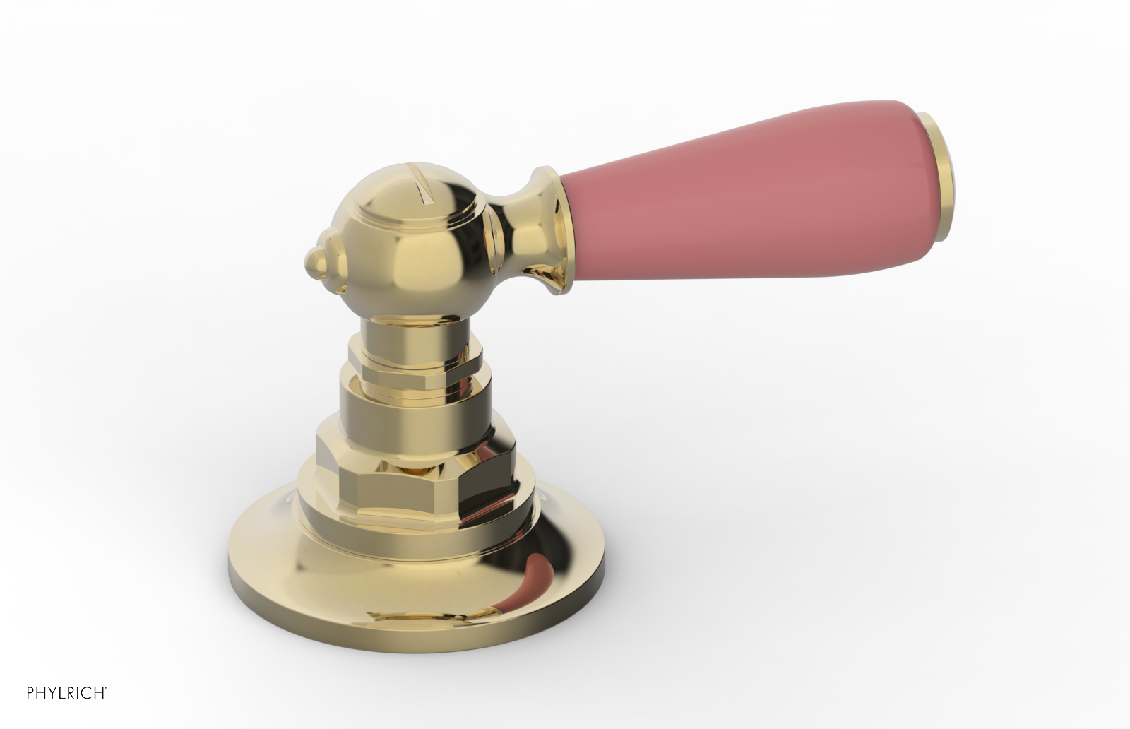 JAMESTOWN - Volume Control/Diverter Trim - Lever Handle with "Pink" Accents 165-36