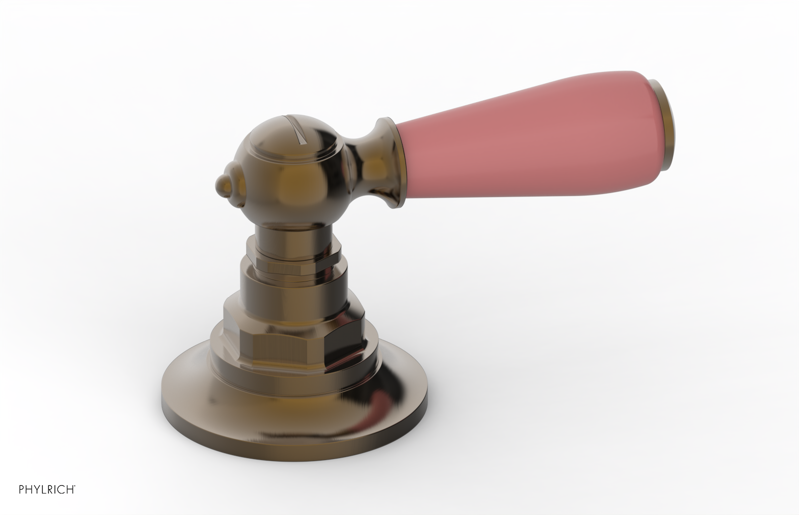 JAMESTOWN - Volume Control/Diverter Trim - Lever Handle with "Pink" Accents 165-36