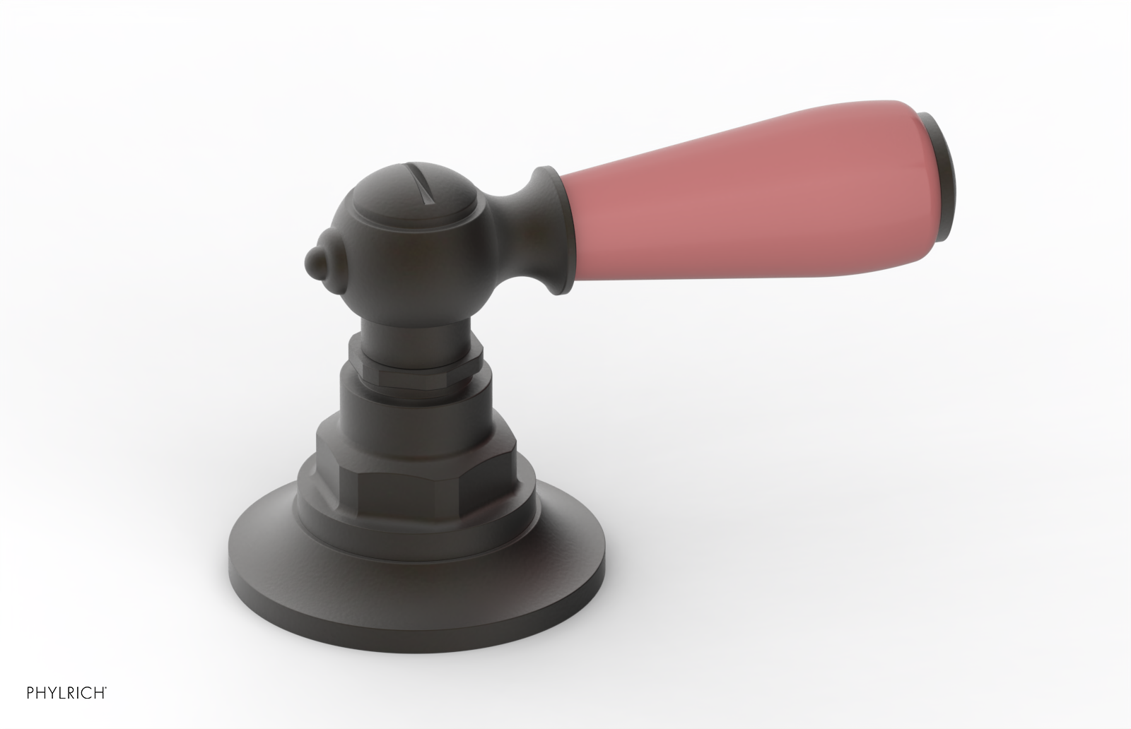 JAMESTOWN - Volume Control/Diverter Trim - Lever Handle with "Pink" Accents 165-36