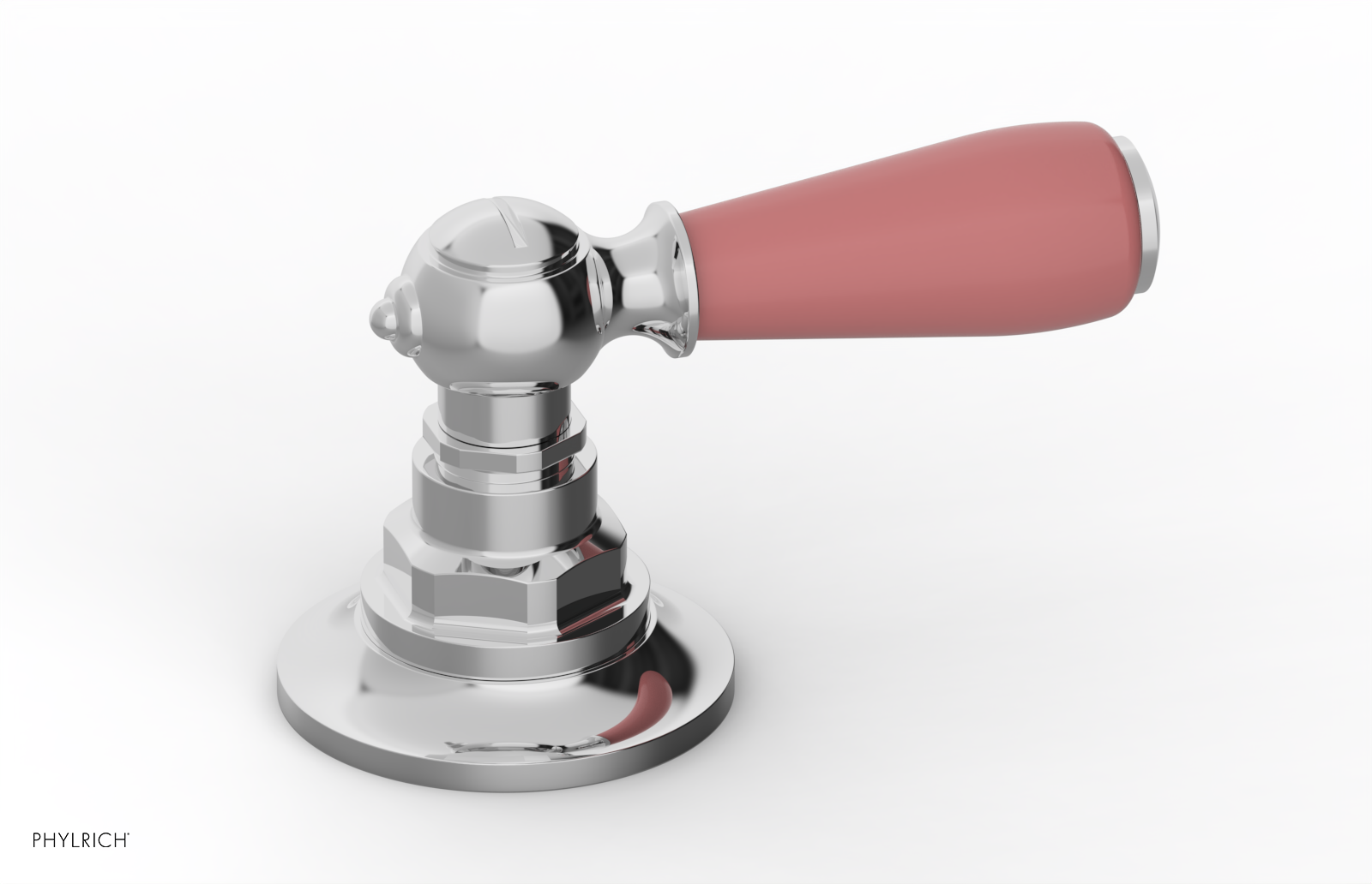 JAMESTOWN - Volume Control/Diverter Trim - Lever Handle with "Pink" Accents 165-36