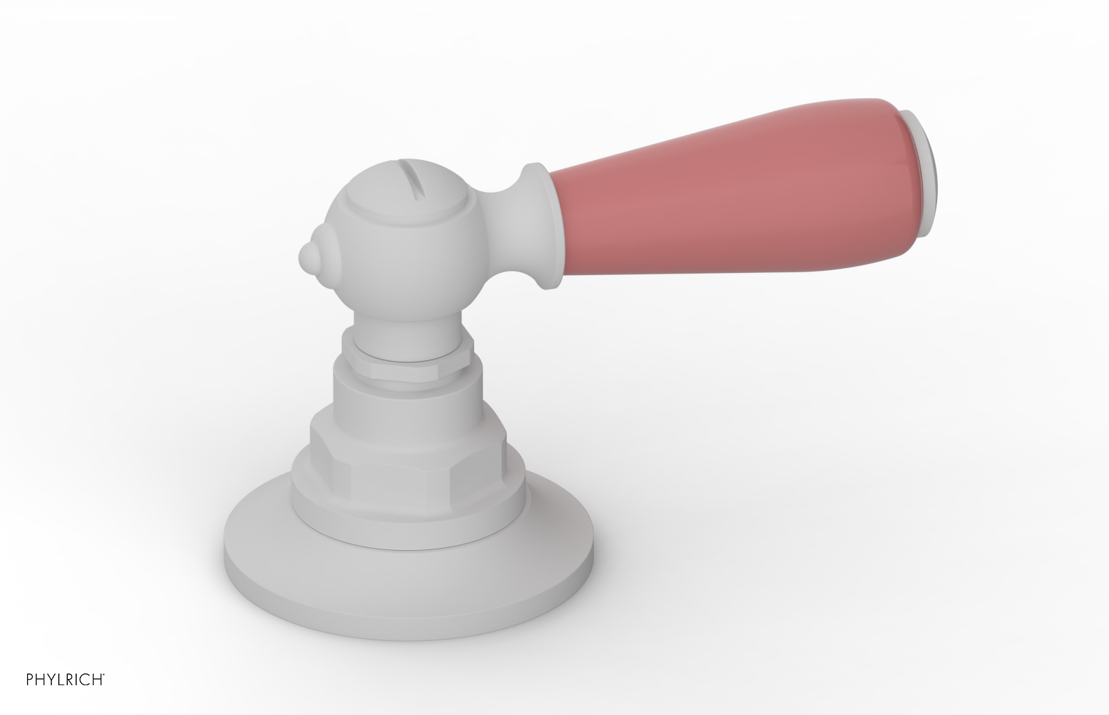 JAMESTOWN - Volume Control/Diverter Trim - Lever Handle with "Pink" Accents 165-36