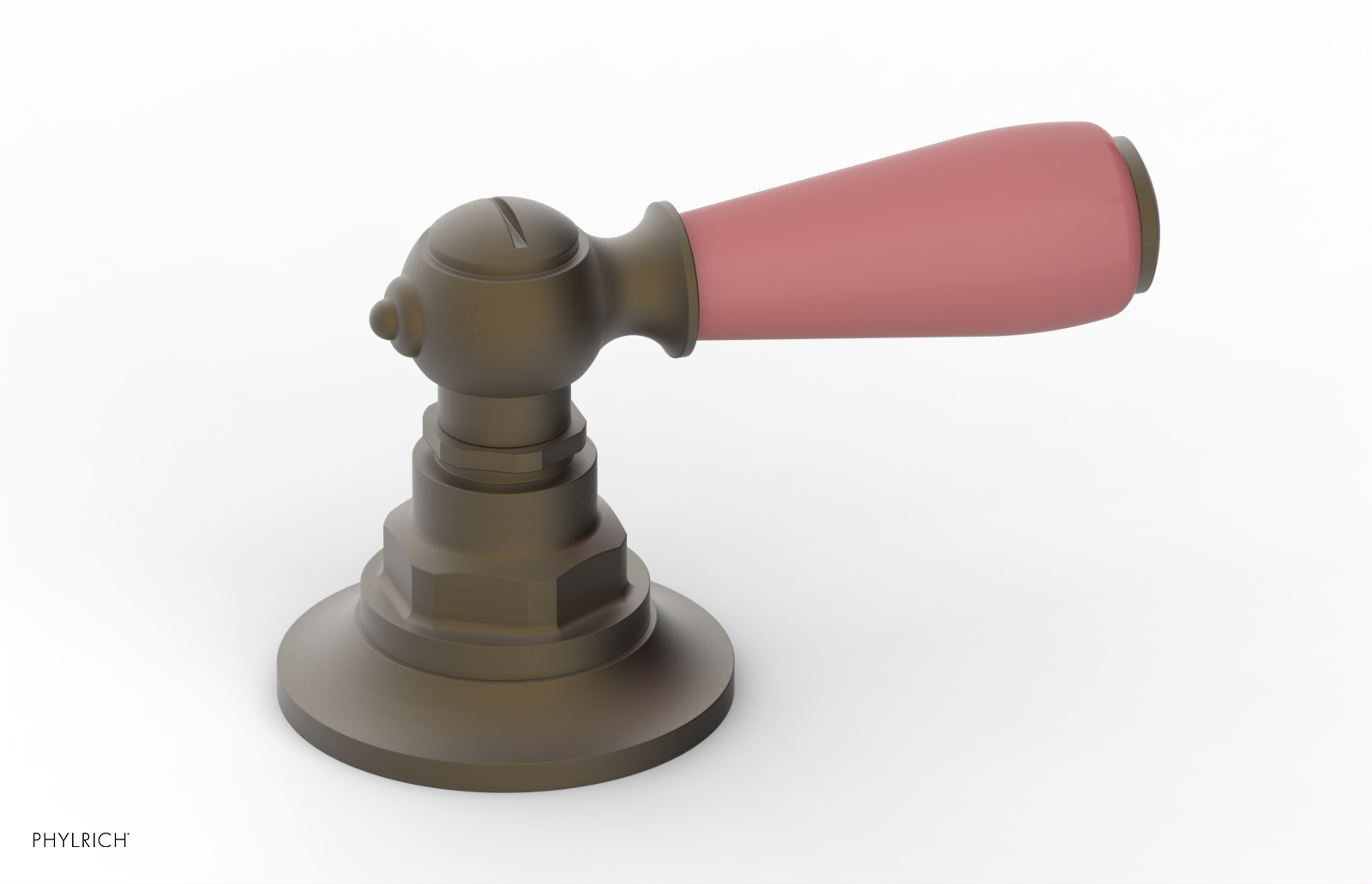 JAMESTOWN - Volume Control/Diverter Trim - Lever Handle with "Pink" Accents 165-36