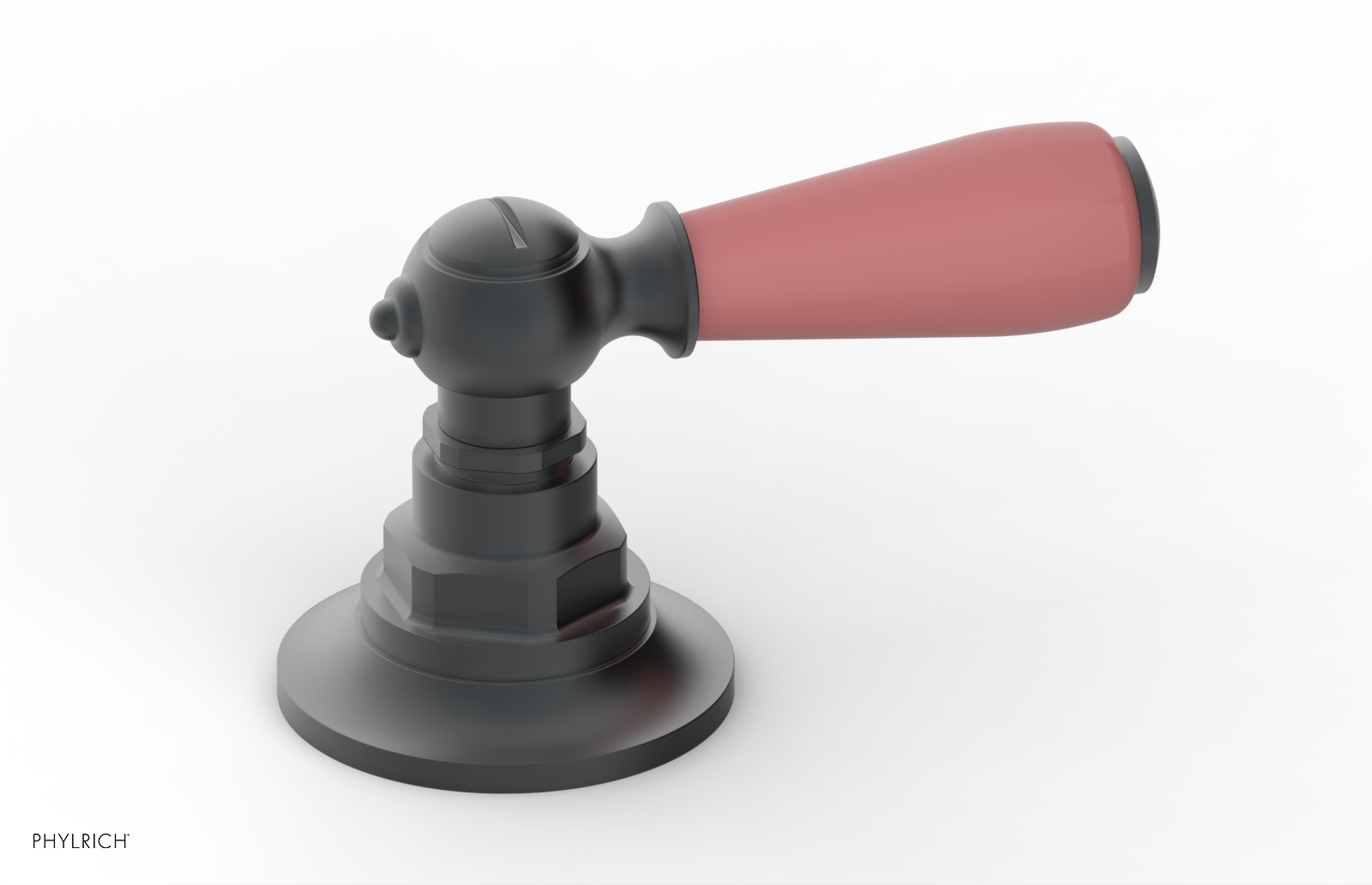 JAMESTOWN - Volume Control/Diverter Trim - Lever Handle with "Pink" Accents 165-36