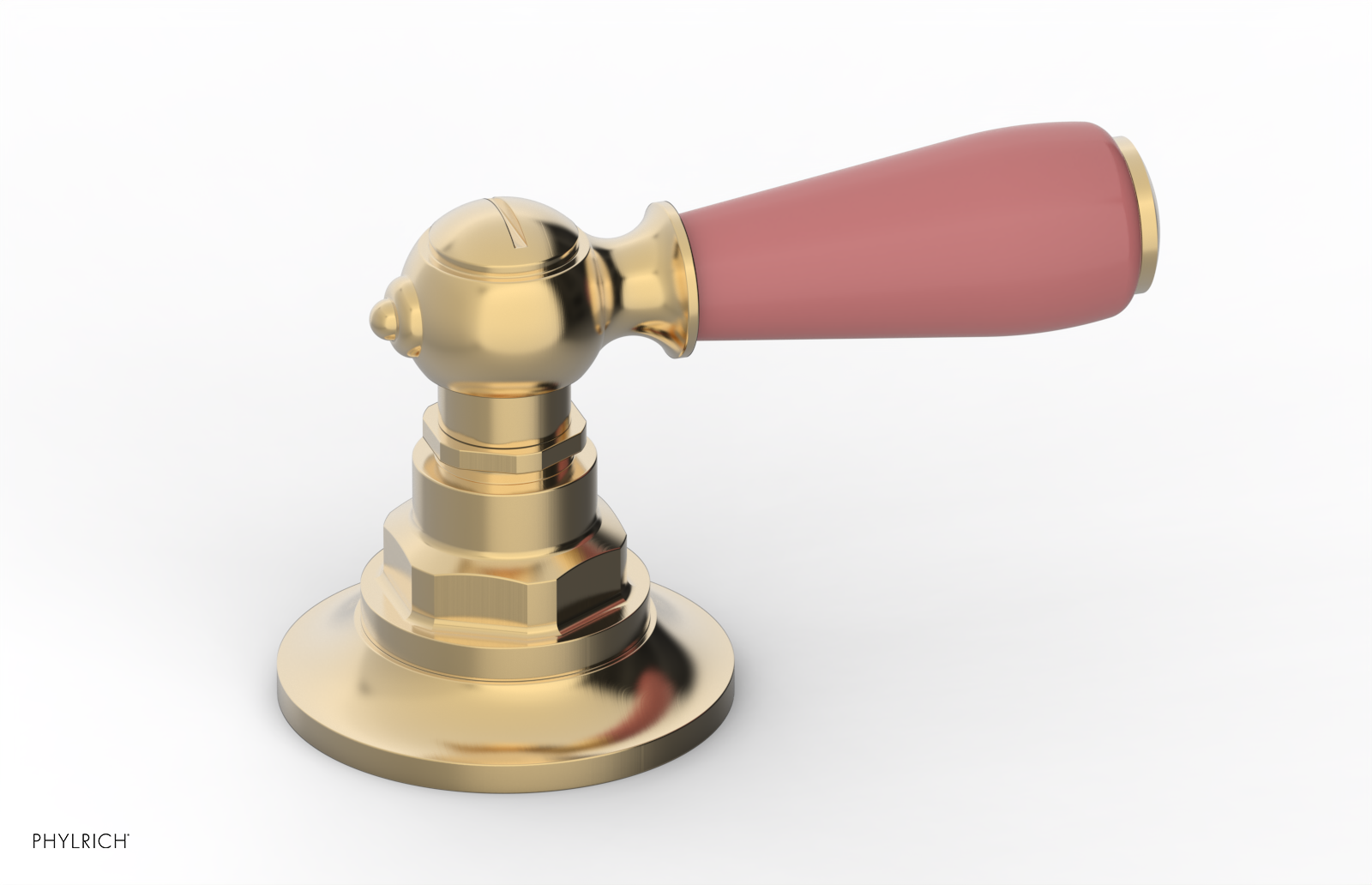 JAMESTOWN - Volume Control/Diverter Trim - Lever Handle with "Pink" Accents 165-36