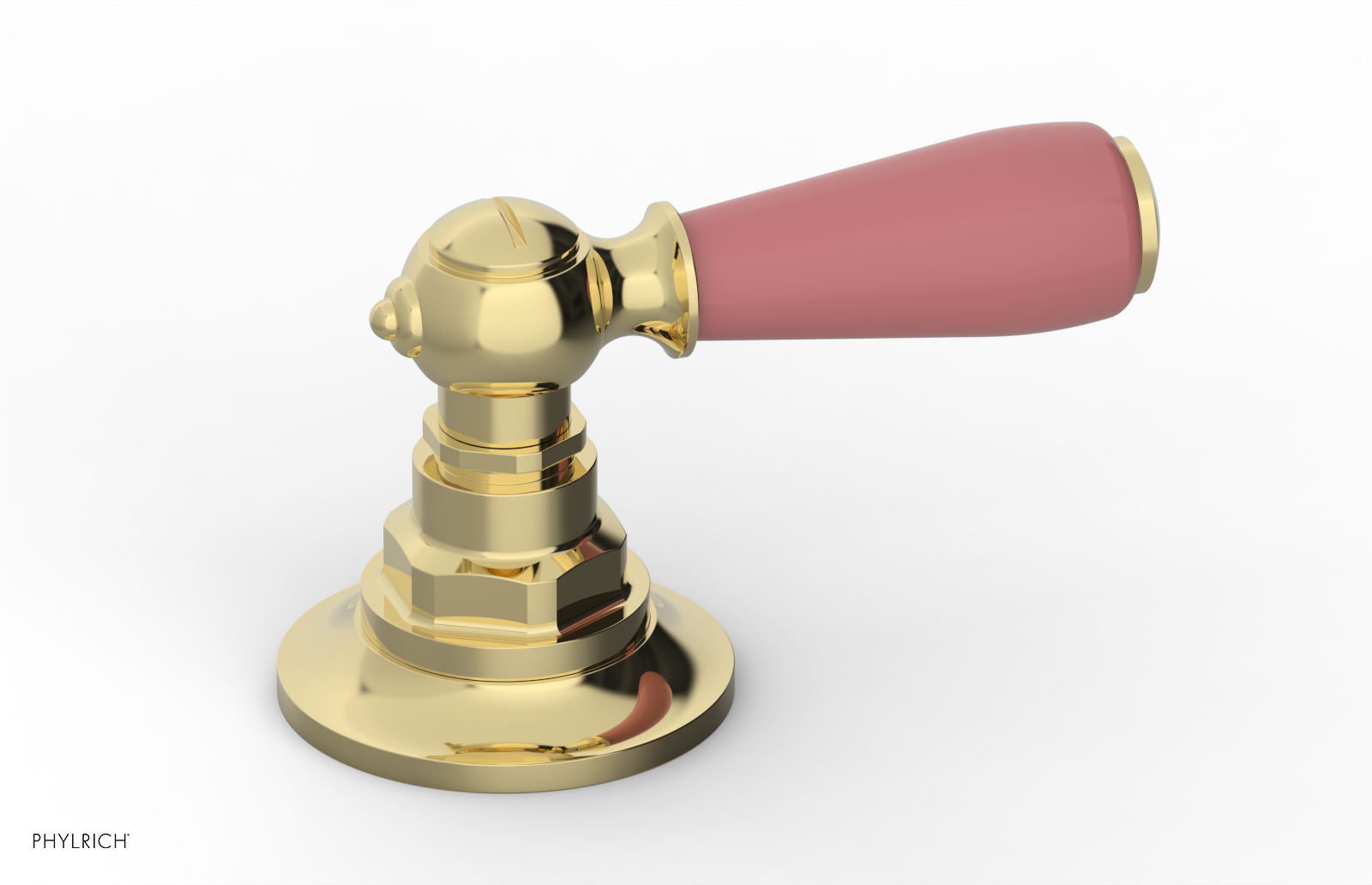 JAMESTOWN - Volume Control/Diverter Trim - Lever Handle with "Pink" Accents 165-36