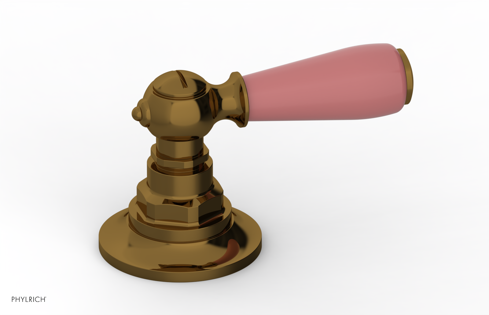 JAMESTOWN - Volume Control/Diverter Trim - Lever Handle with "Pink" Accents 165-36